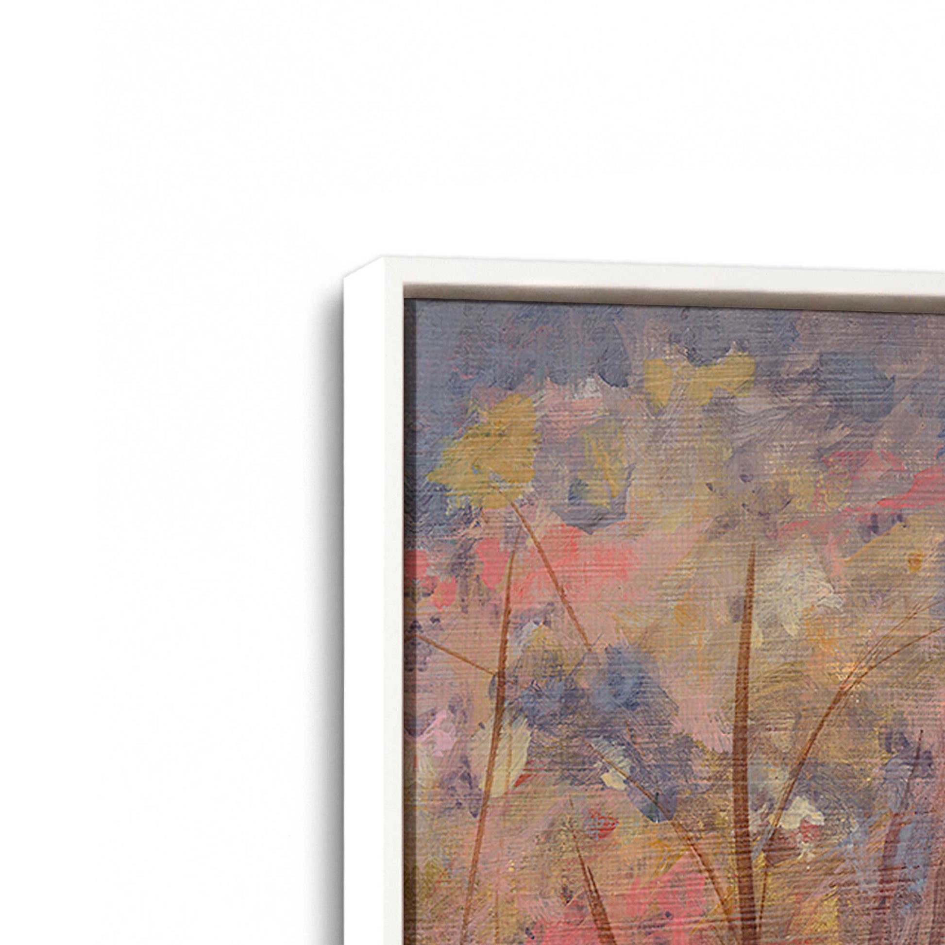 [Color:Opaque White], Picture of art in a White frame at an angle