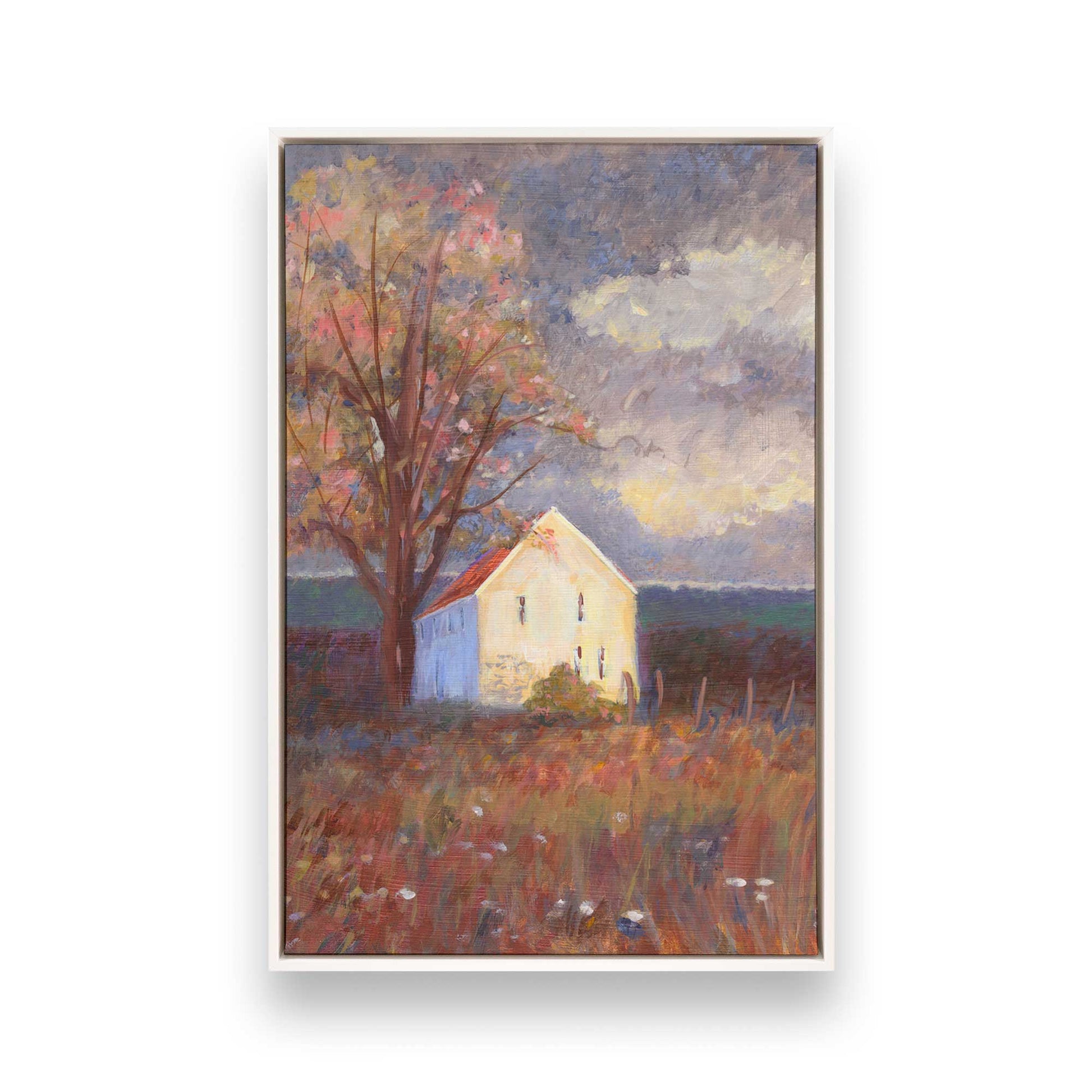 [Color:Opaque White], Picture of art in a White frame
