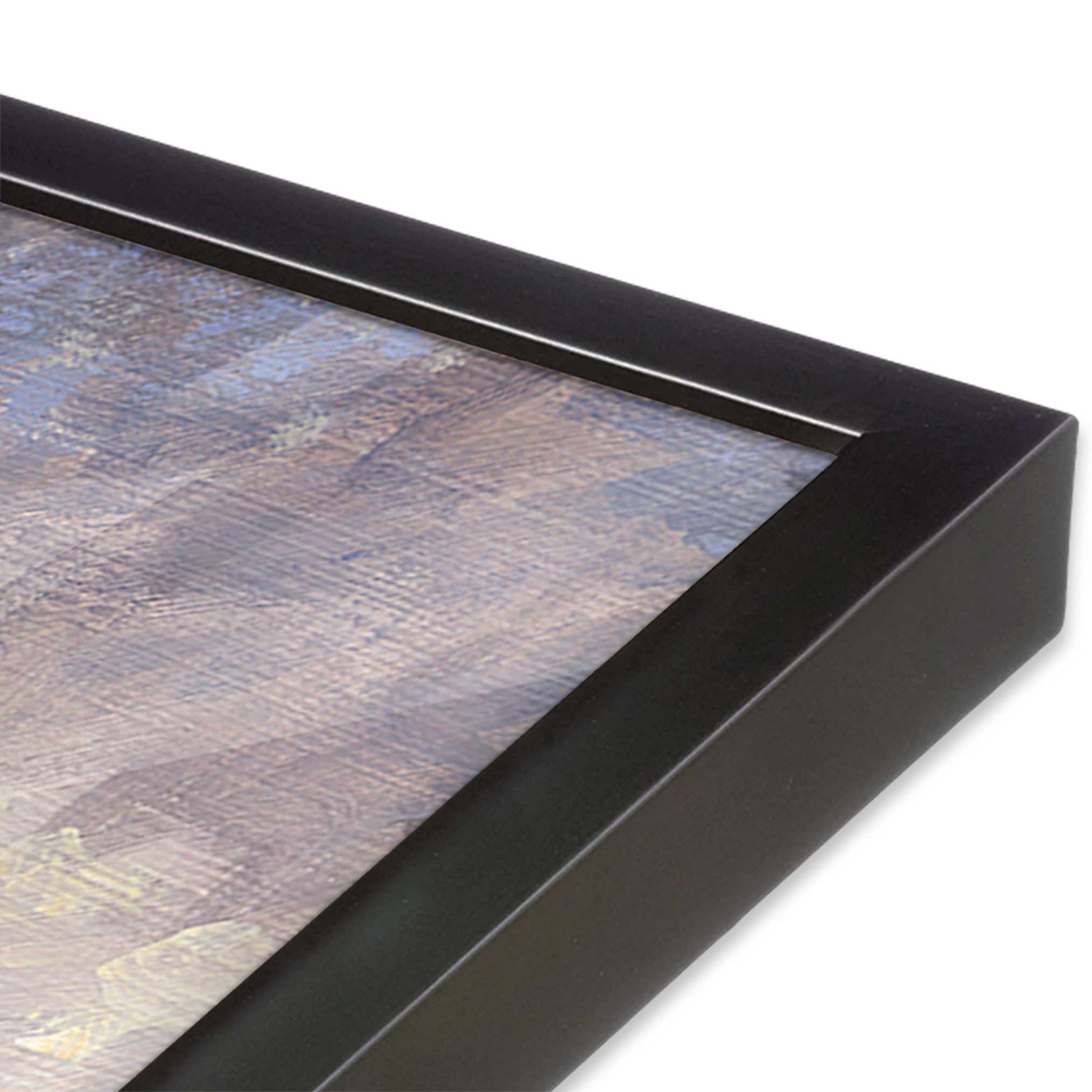 [Color:Weathered Zinc], Picture of art in a Weathered Zinc frame at an angle