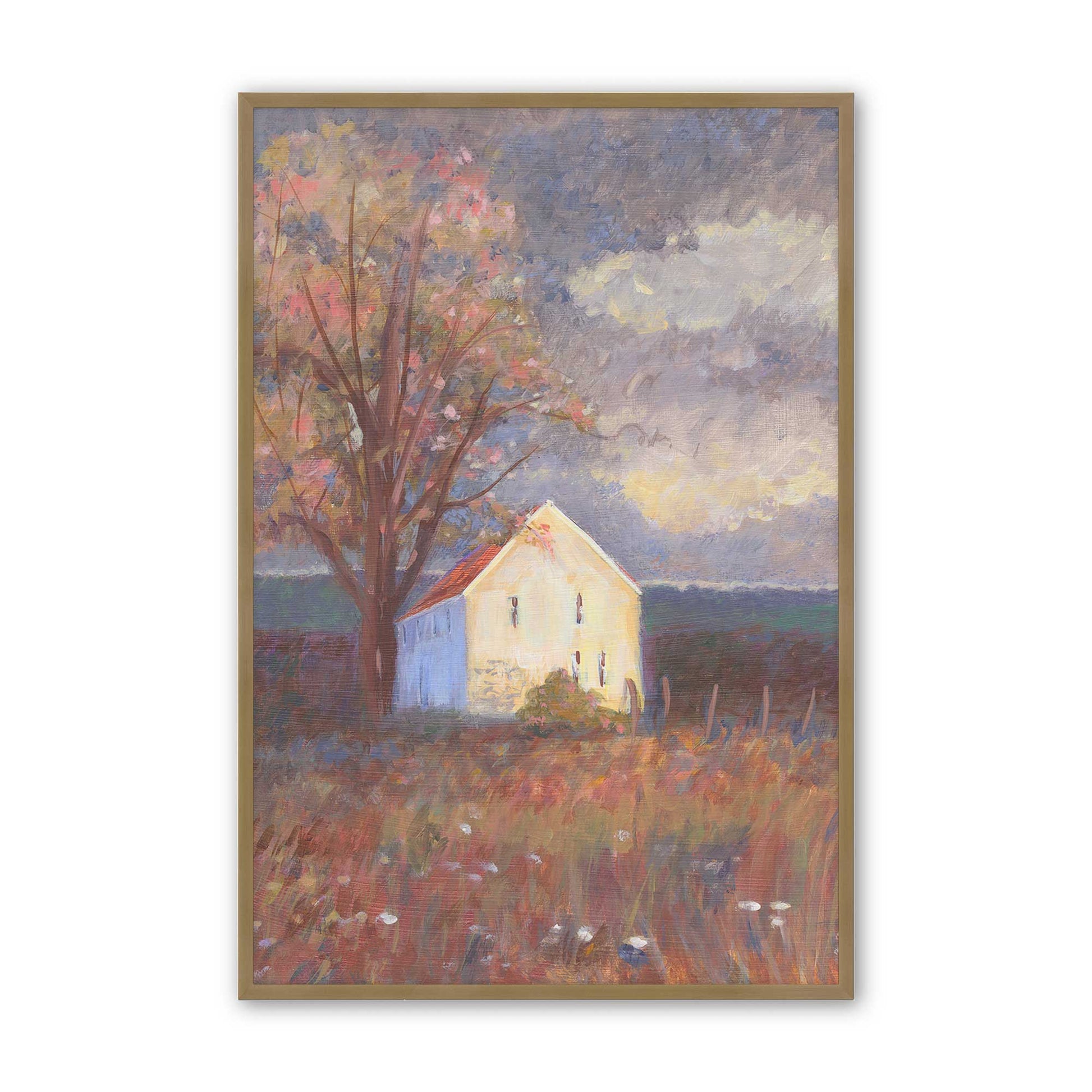 [Color:Brushed Gold], Picture of art in a Brushed Gold frame