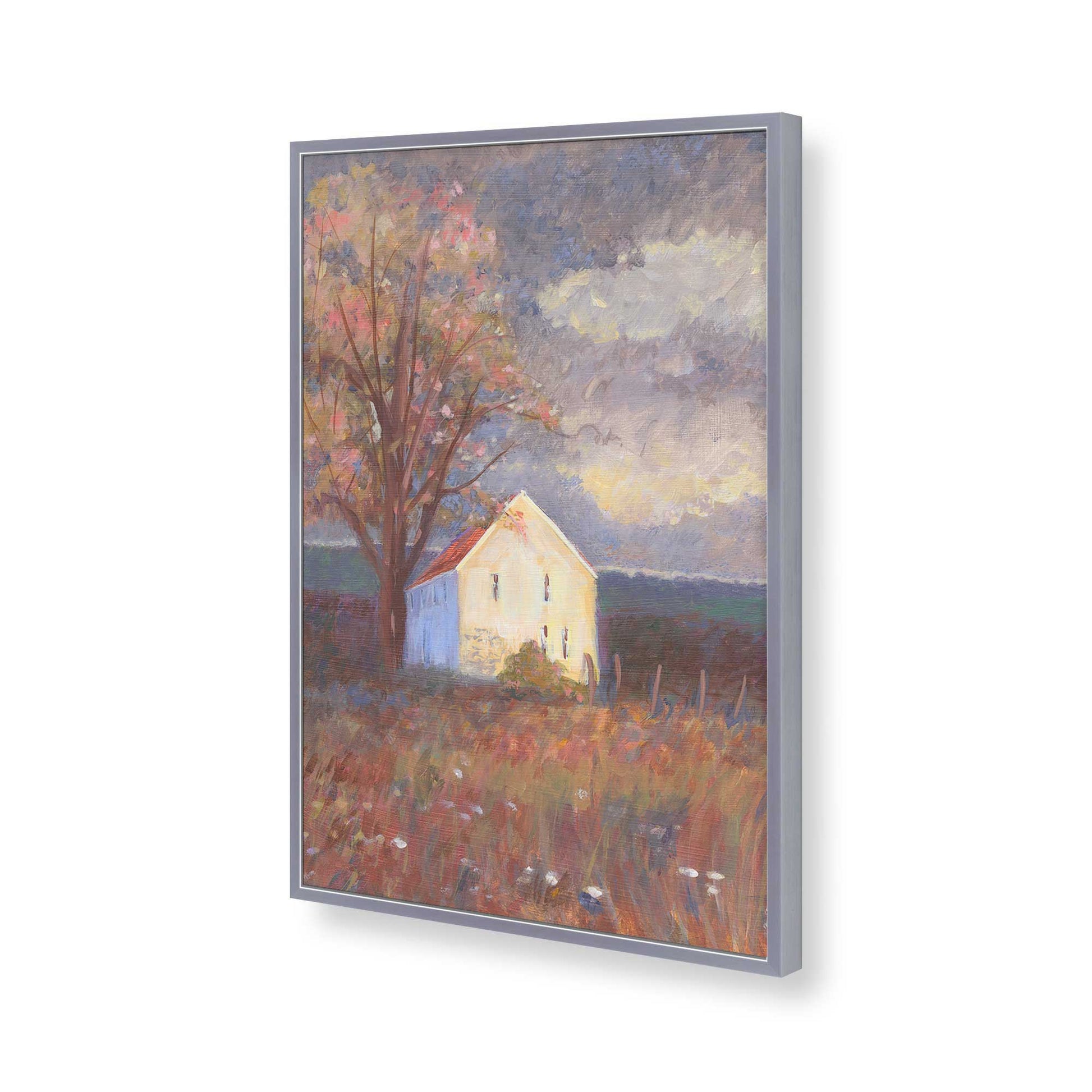[Color:Polished Chrome], Picture of art in a Polished Chrome frame of the corner