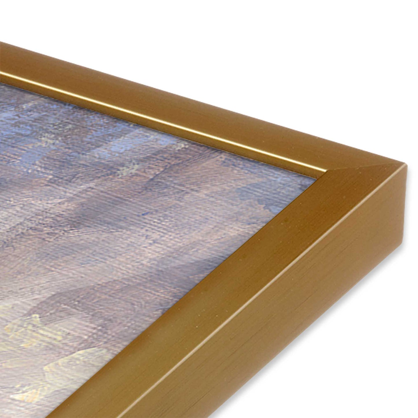 [Color:Polished Gold], Picture of art in a Polished Gold frame at an angle