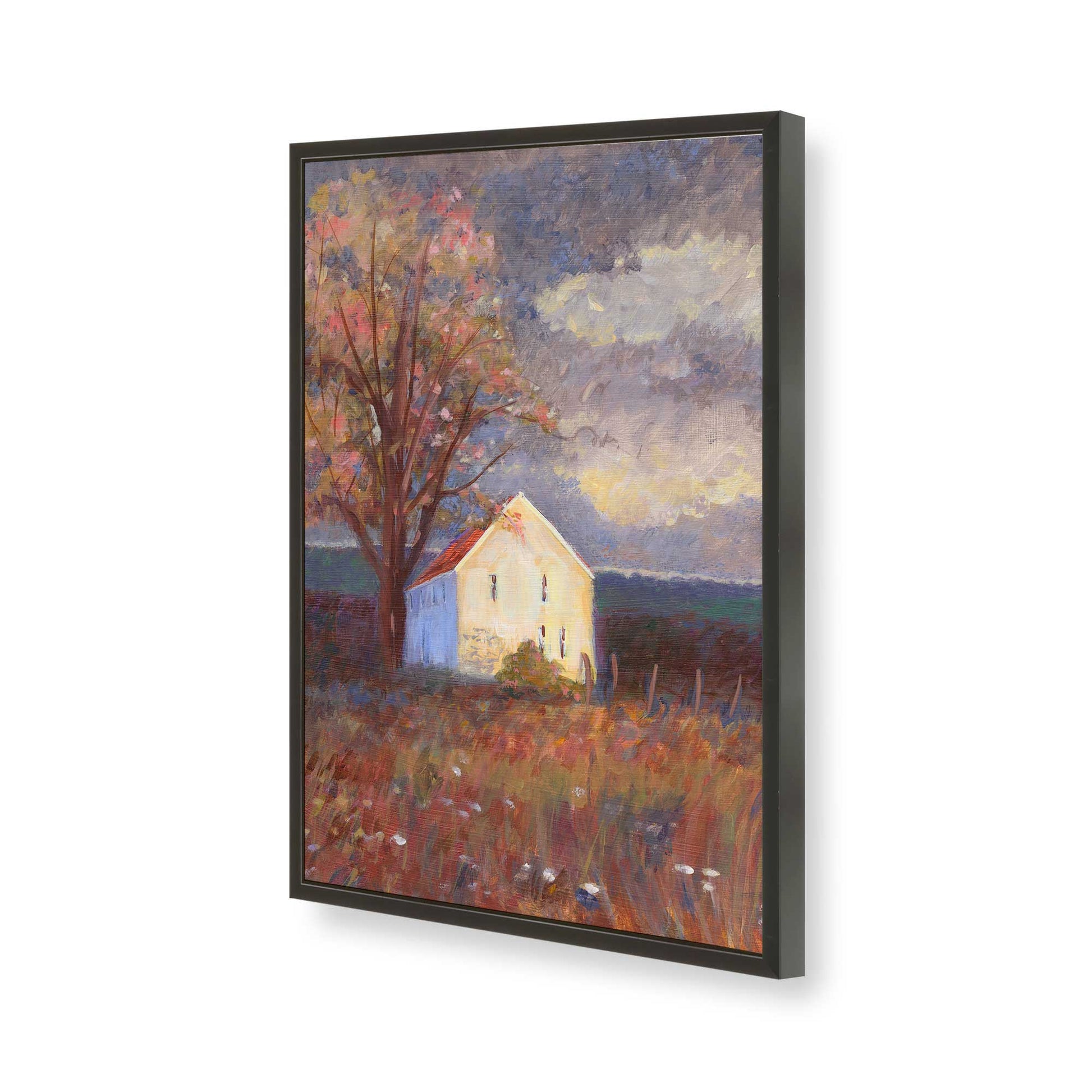 [Color:Satin Black], Picture of art in a Satin Black frame of the corner
