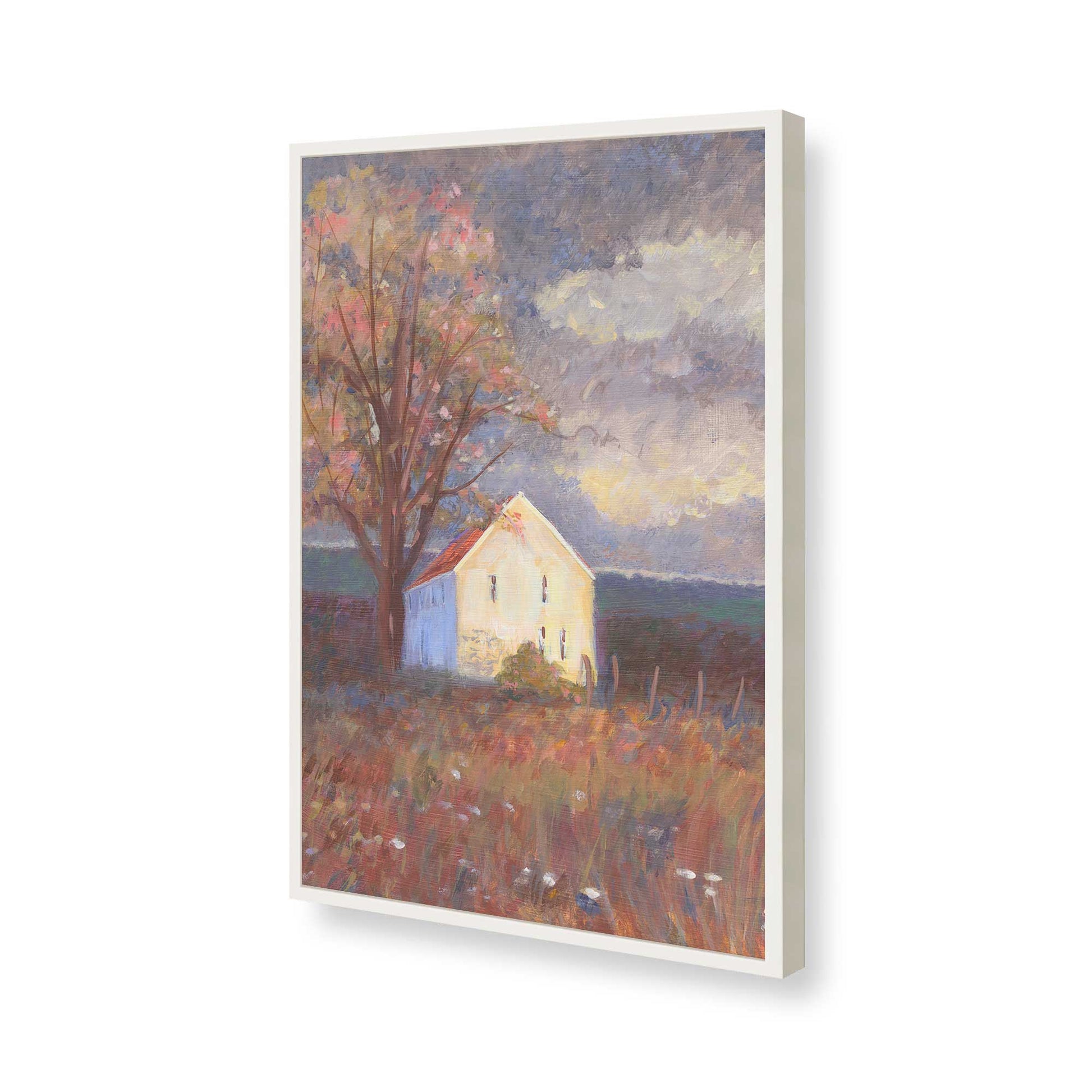 [Color:Opaque White], Picture of art in a Opaque White frame of the corner