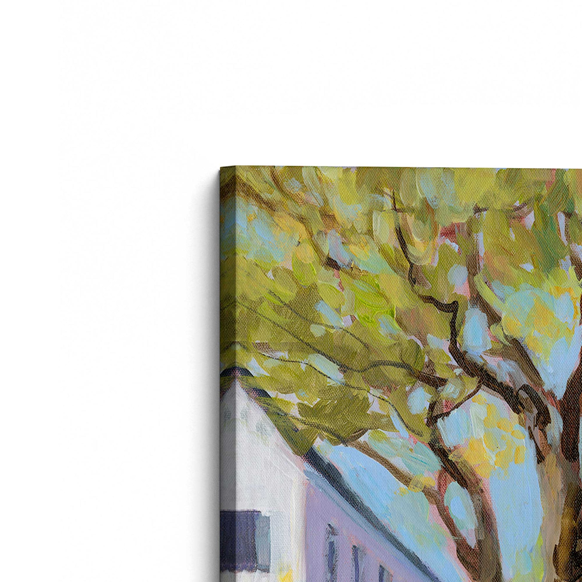 [Color:Stretched Canvas], Picture of the corner of the art