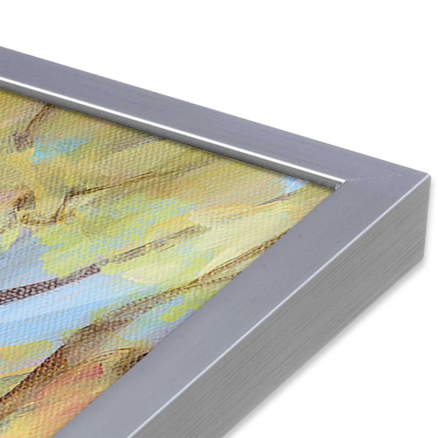 [Color:Polished Chrome], Picture of art in a Polished Chrome frame at an angle