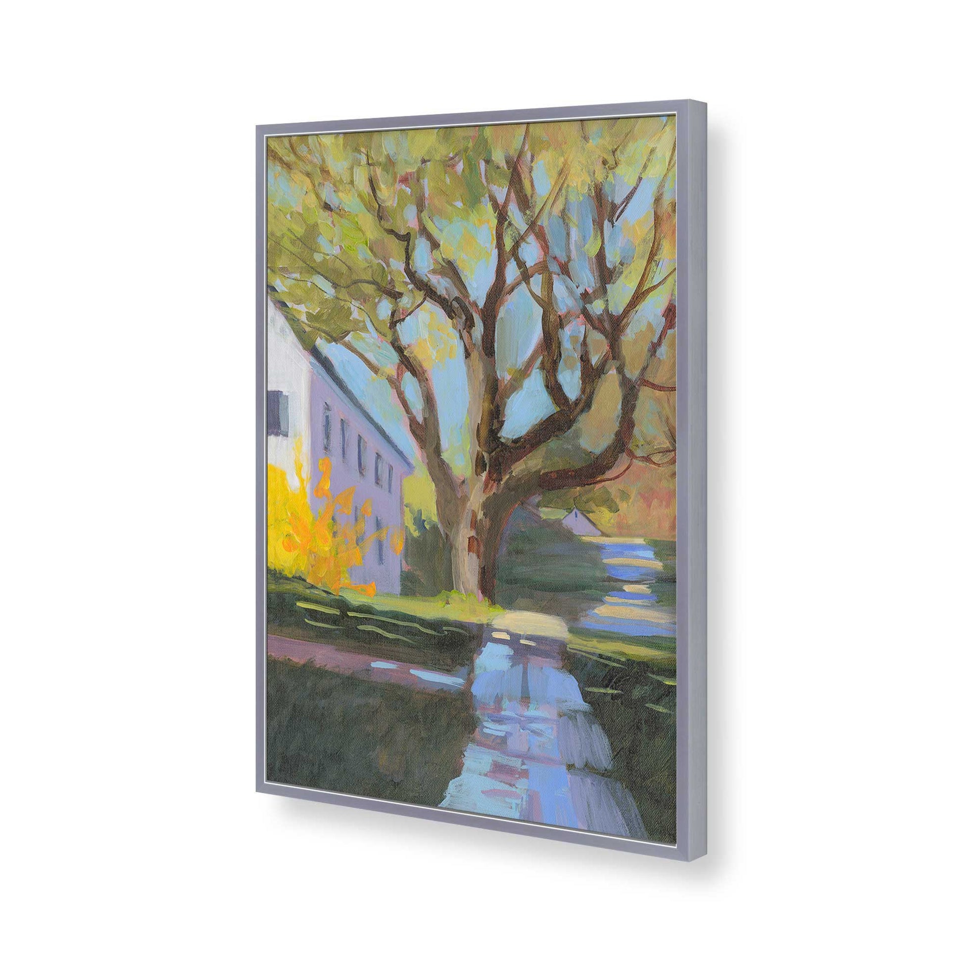 [Color:Polished Chrome], Picture of art in a Polished Chrome frame of the corner