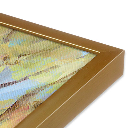 [Color:Polished Gold], Picture of art in a Polished Gold frame at an angle
