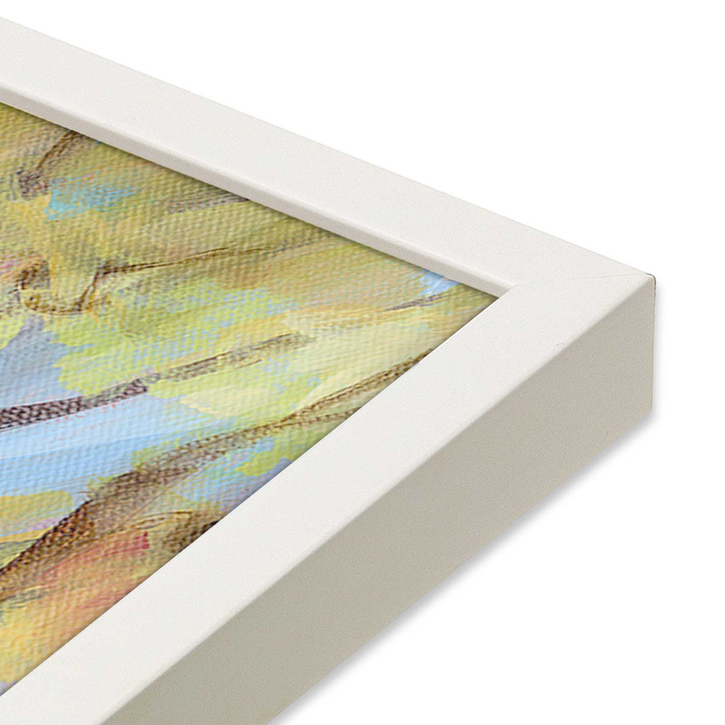 [Color:Opaque White], Picture of art in a Opaque White frame at an angle