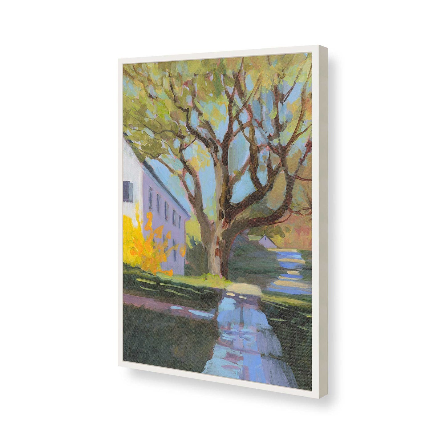 [Color:Opaque White], Picture of art in a Opaque White frame of the corner