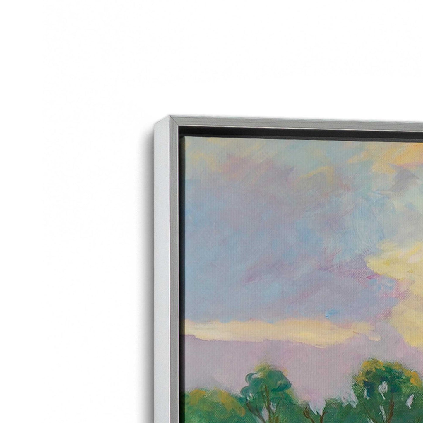 [Color:Polished Chrome], Picture of art in a Polished Chrome frame at an angle