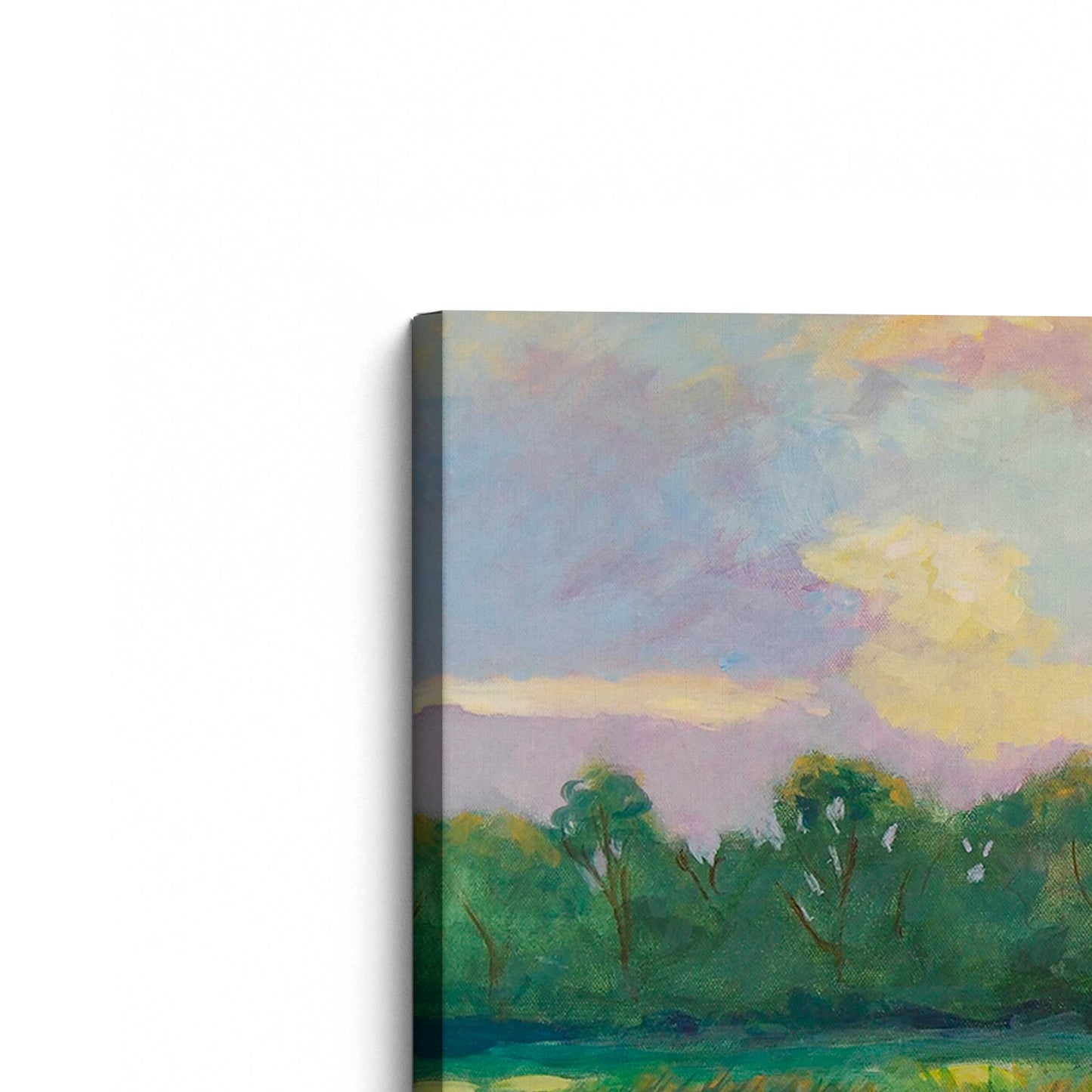 [Color:Stretched Canvas], Picture of the corner of the art