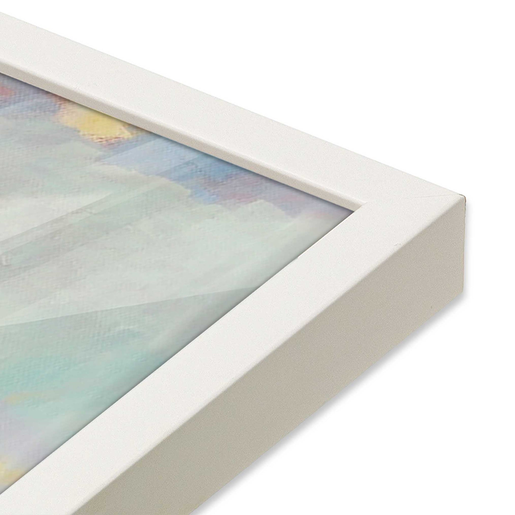 [Color:Opaque White], Picture of art in a Opaque White frame at an angle