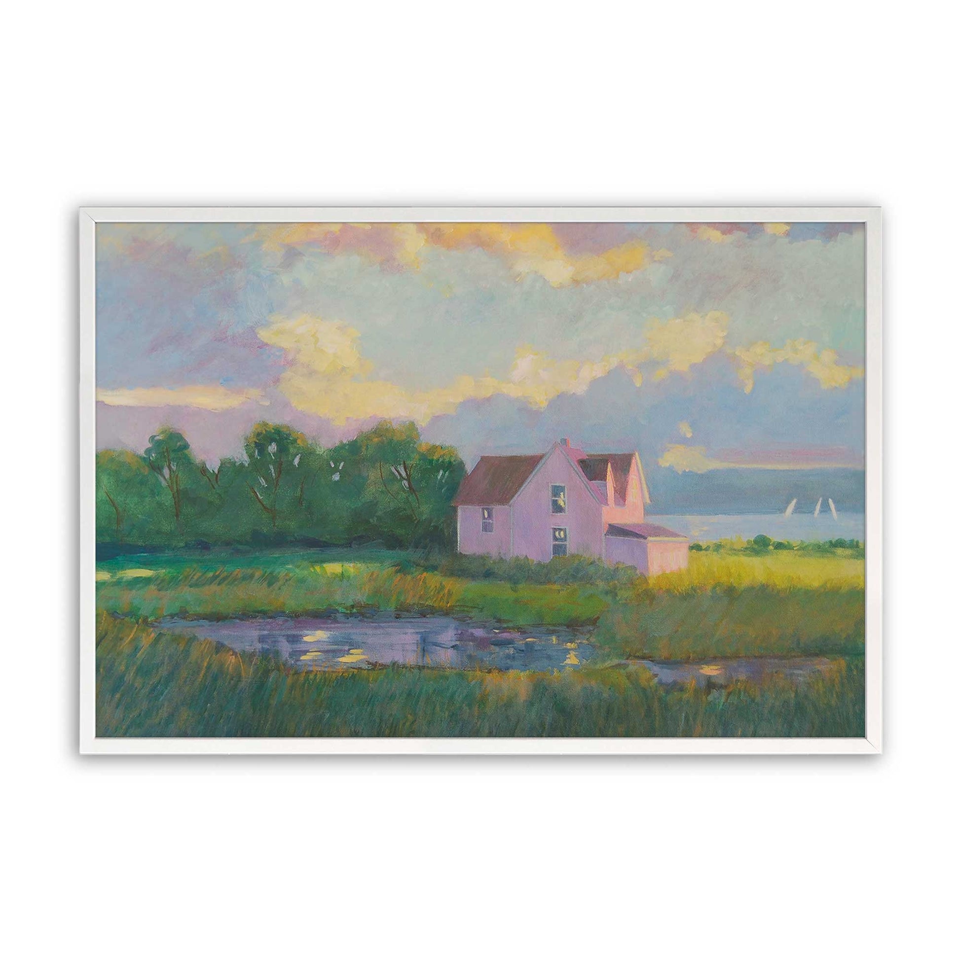 [Color:Opaque White], Picture of art in a Opaque White frame