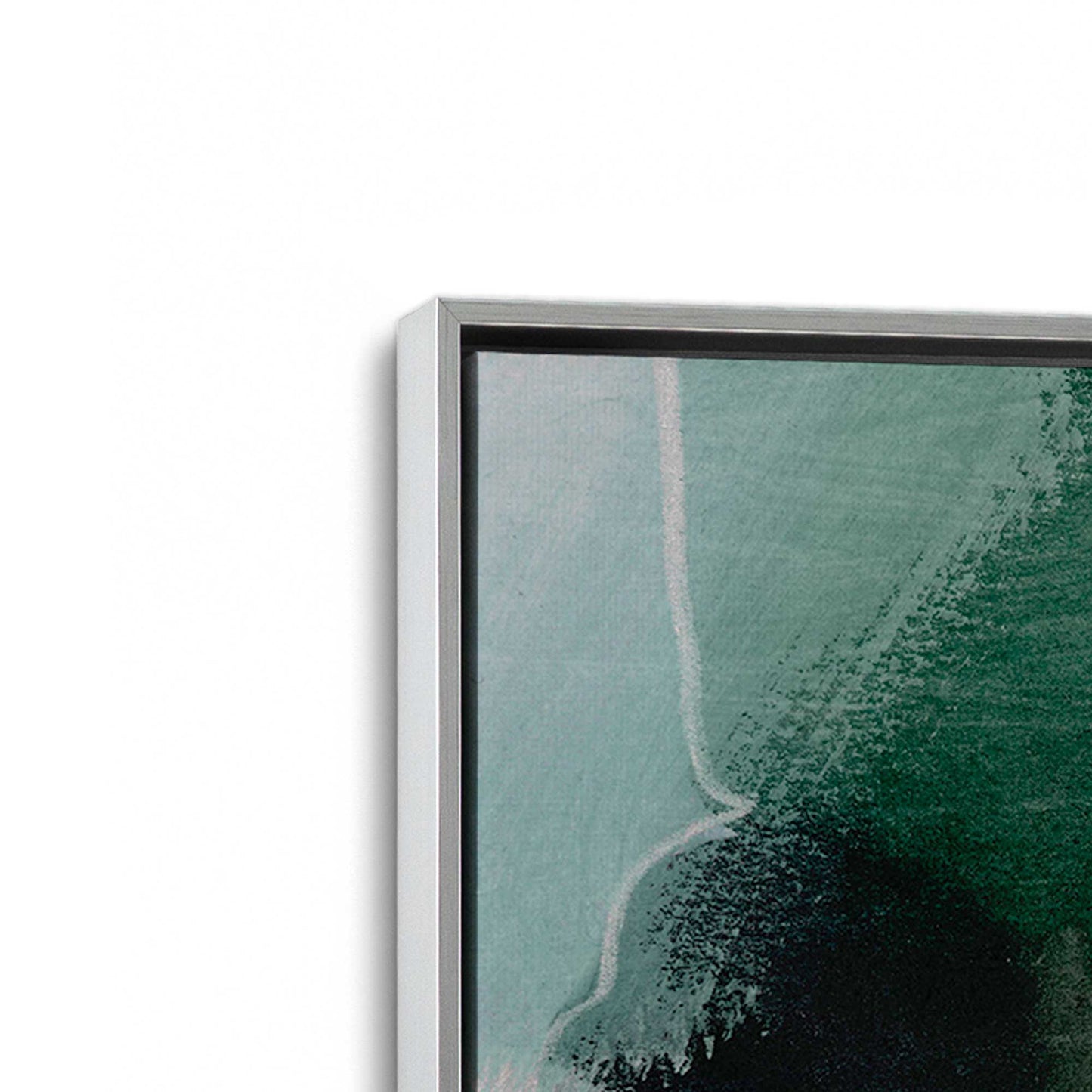 [Color:Polished Chrome], Picture of art in a Polished Chrome frame at an angle