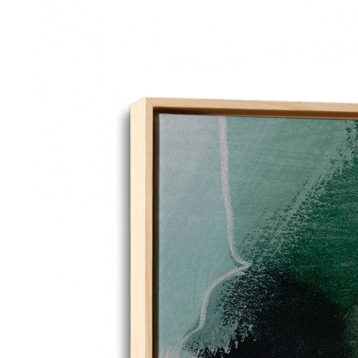 [Color:American Maple], Picture of art in a American Maple frame at an angle