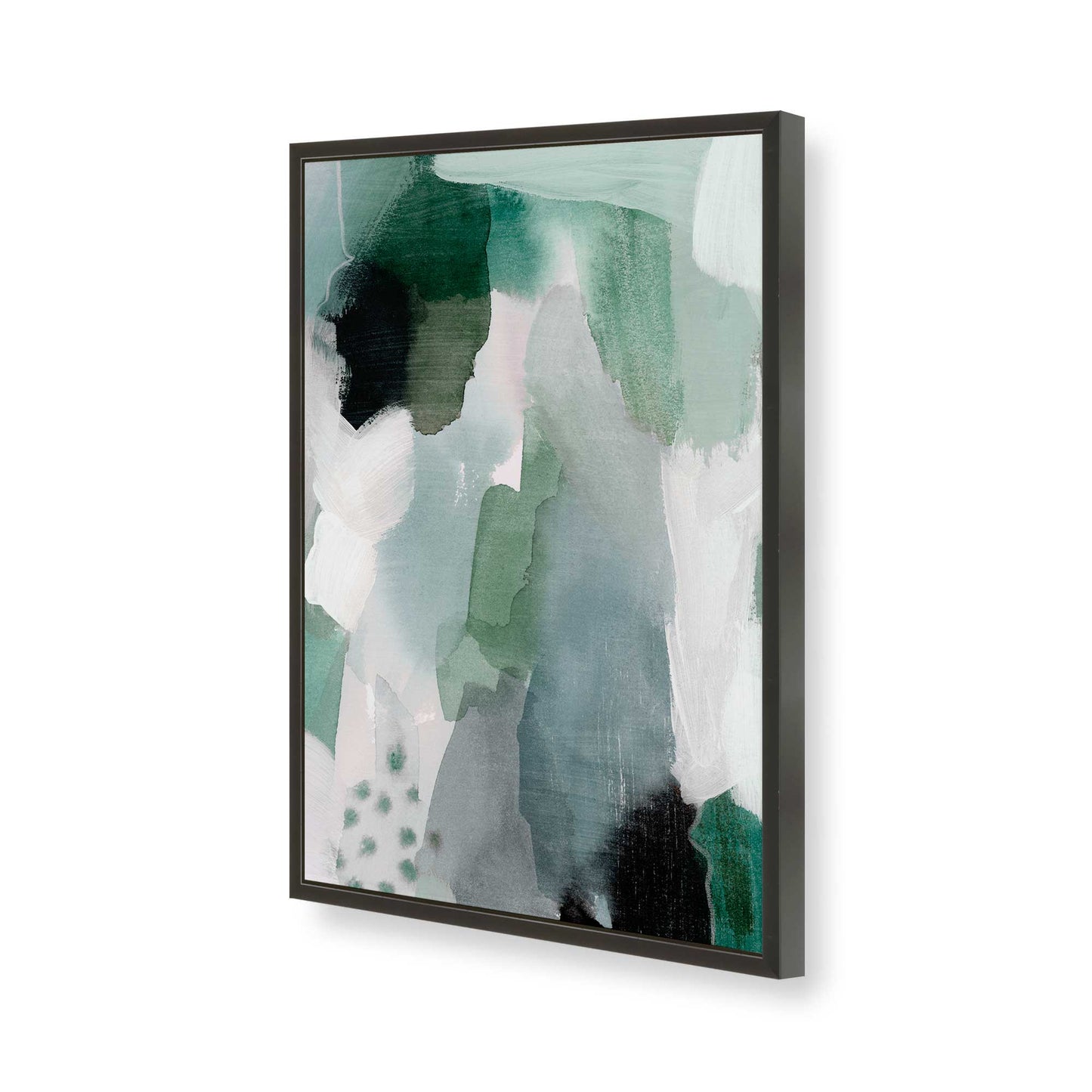 [Color:Satin Black], Picture of art in a Satin Black frame of the corner