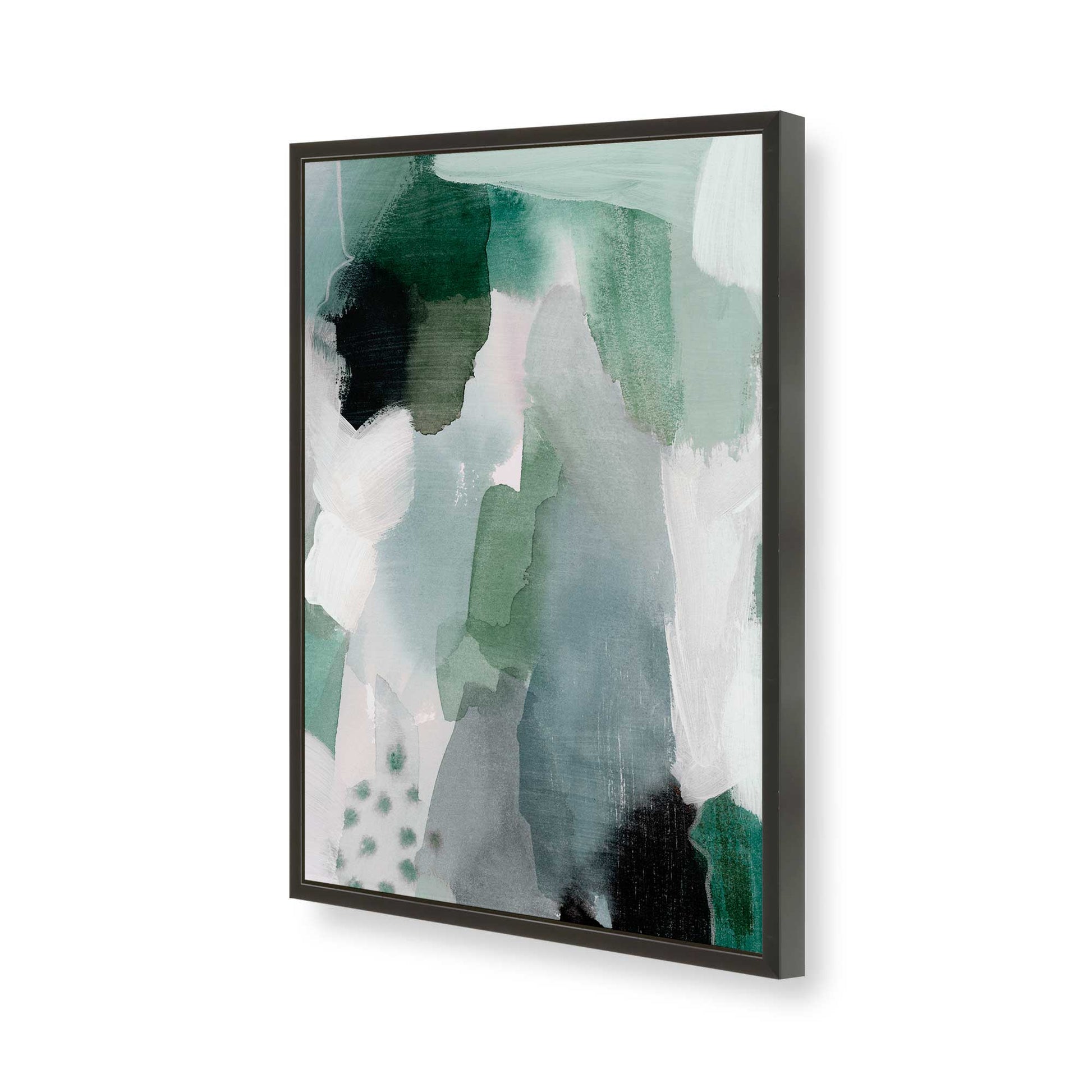 [Color:Satin Black], Picture of art in a Satin Black frame of the corner