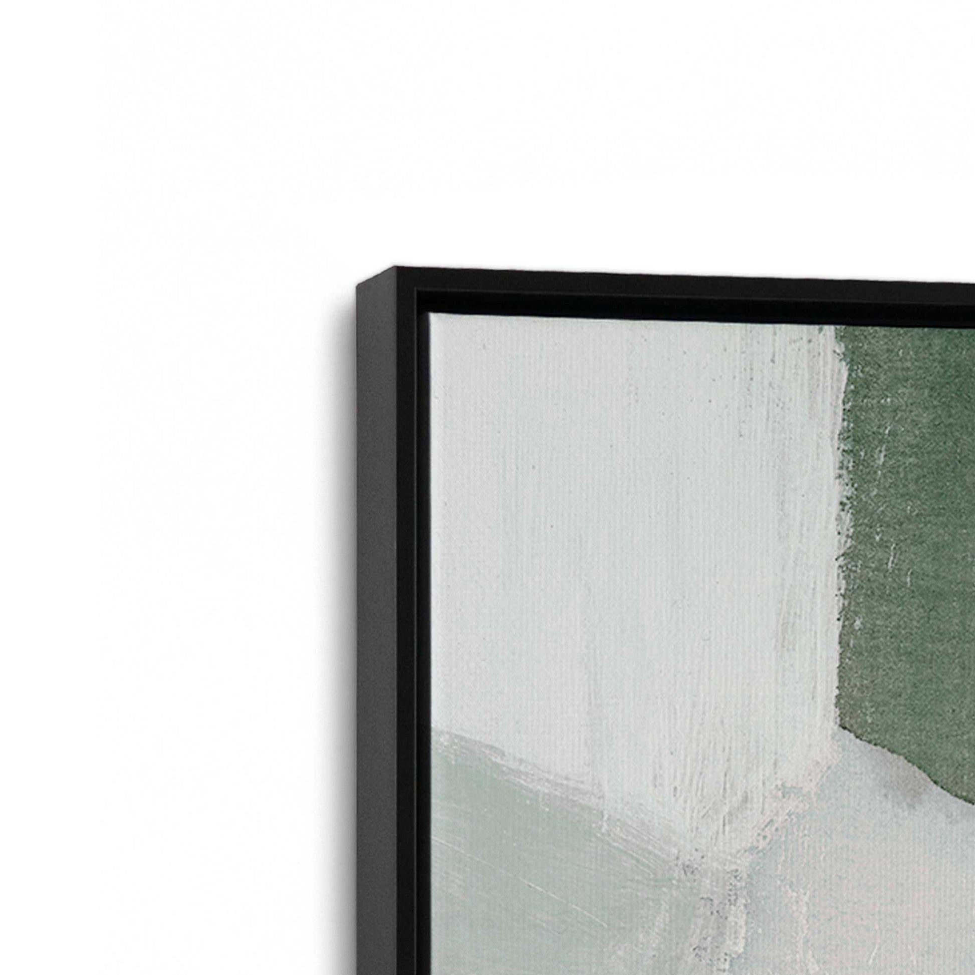 [Color:Satin Black], Picture of art in a Satin Black frame at an angle