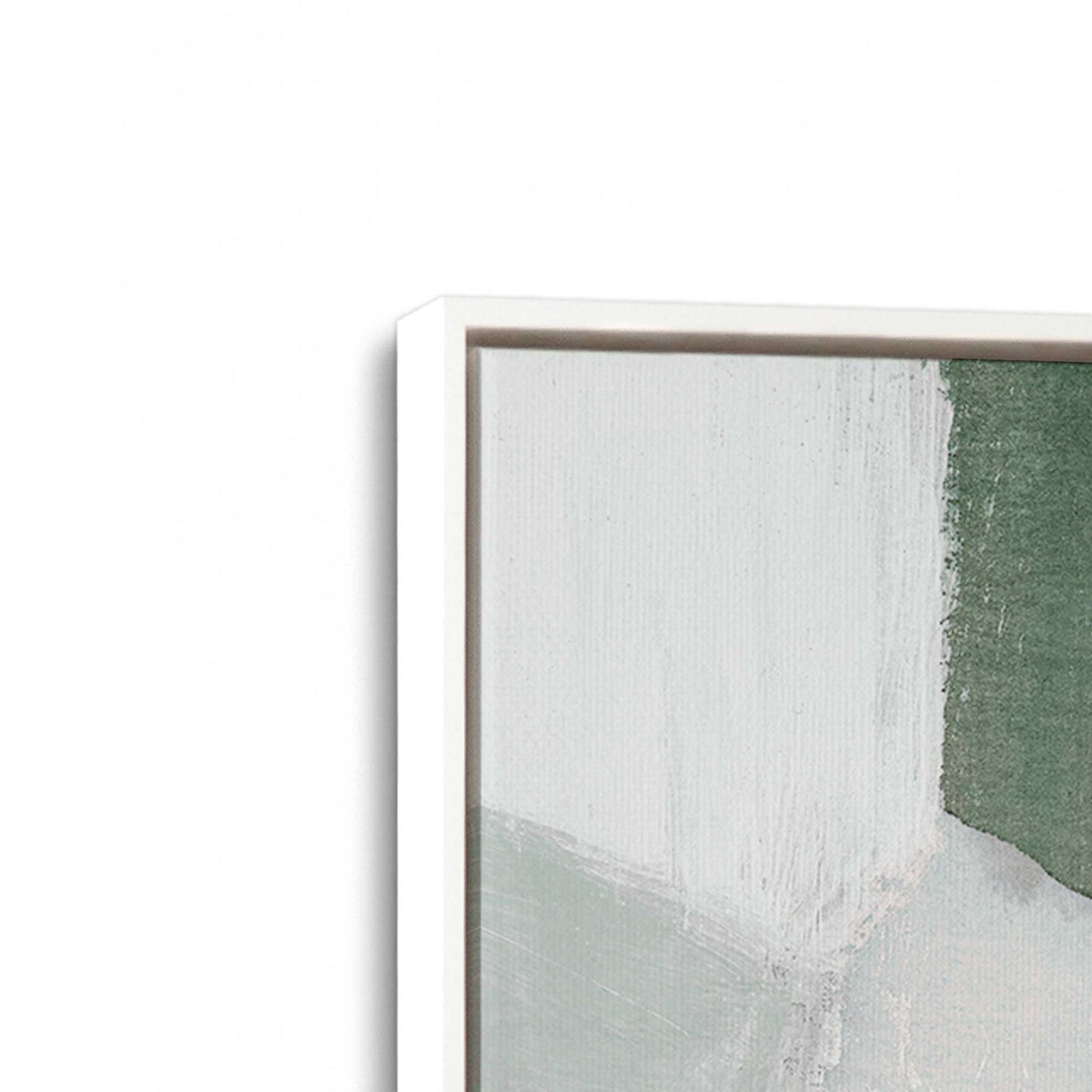[Color:Opaque White], Picture of art in a White frame at an angle