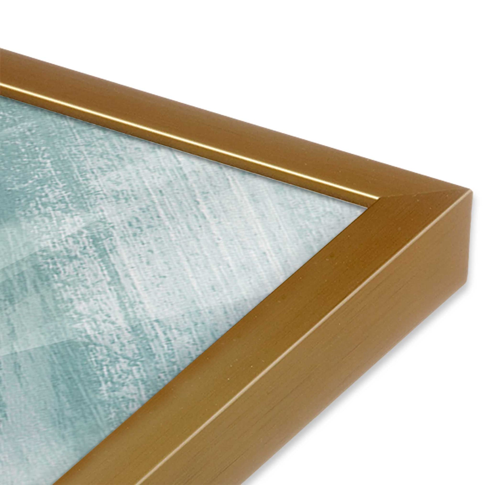 [Color:Polished Gold], Picture of art in a Polished Gold frame at an angle