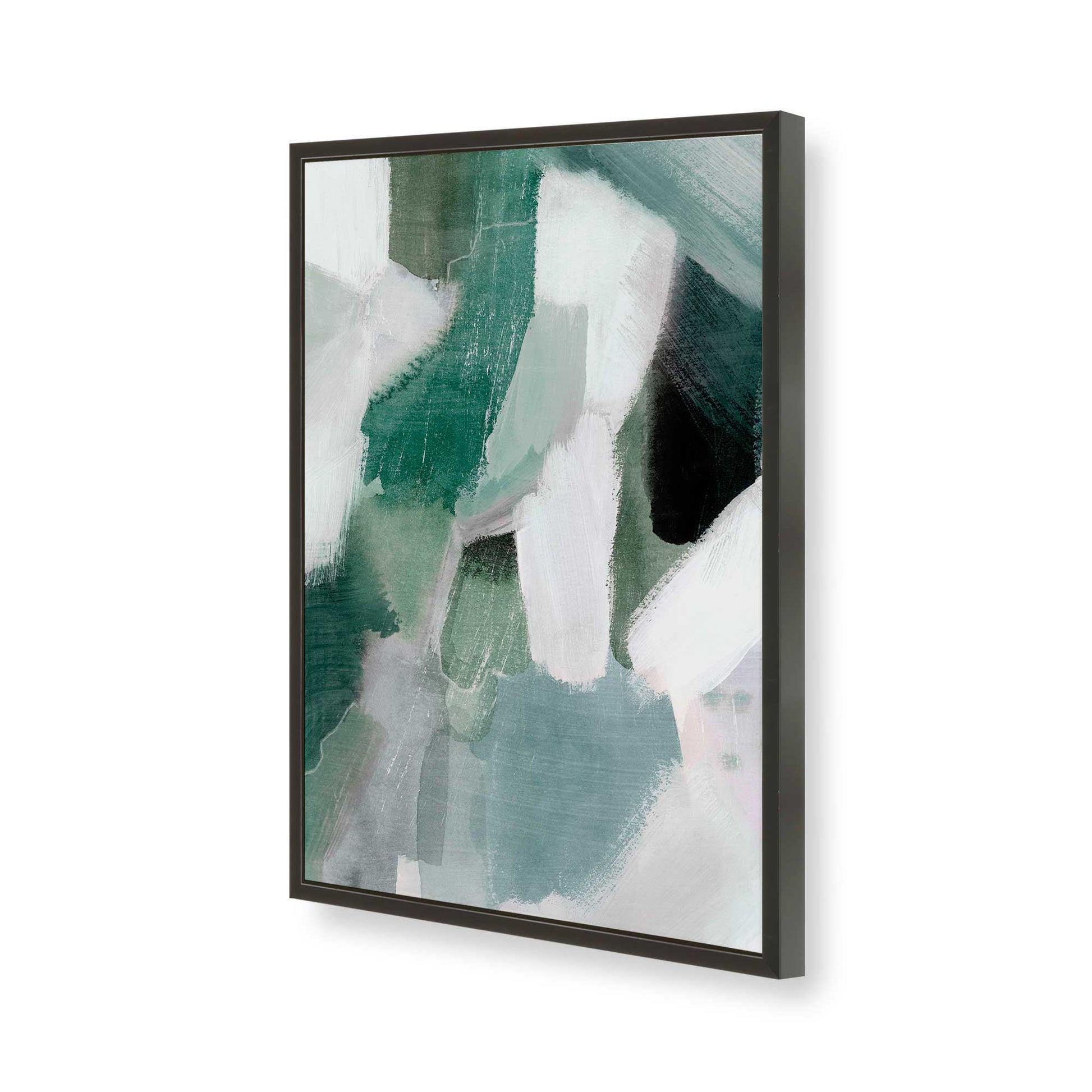 [Color:Satin Black], Picture of art in a Satin Black frame of the corner