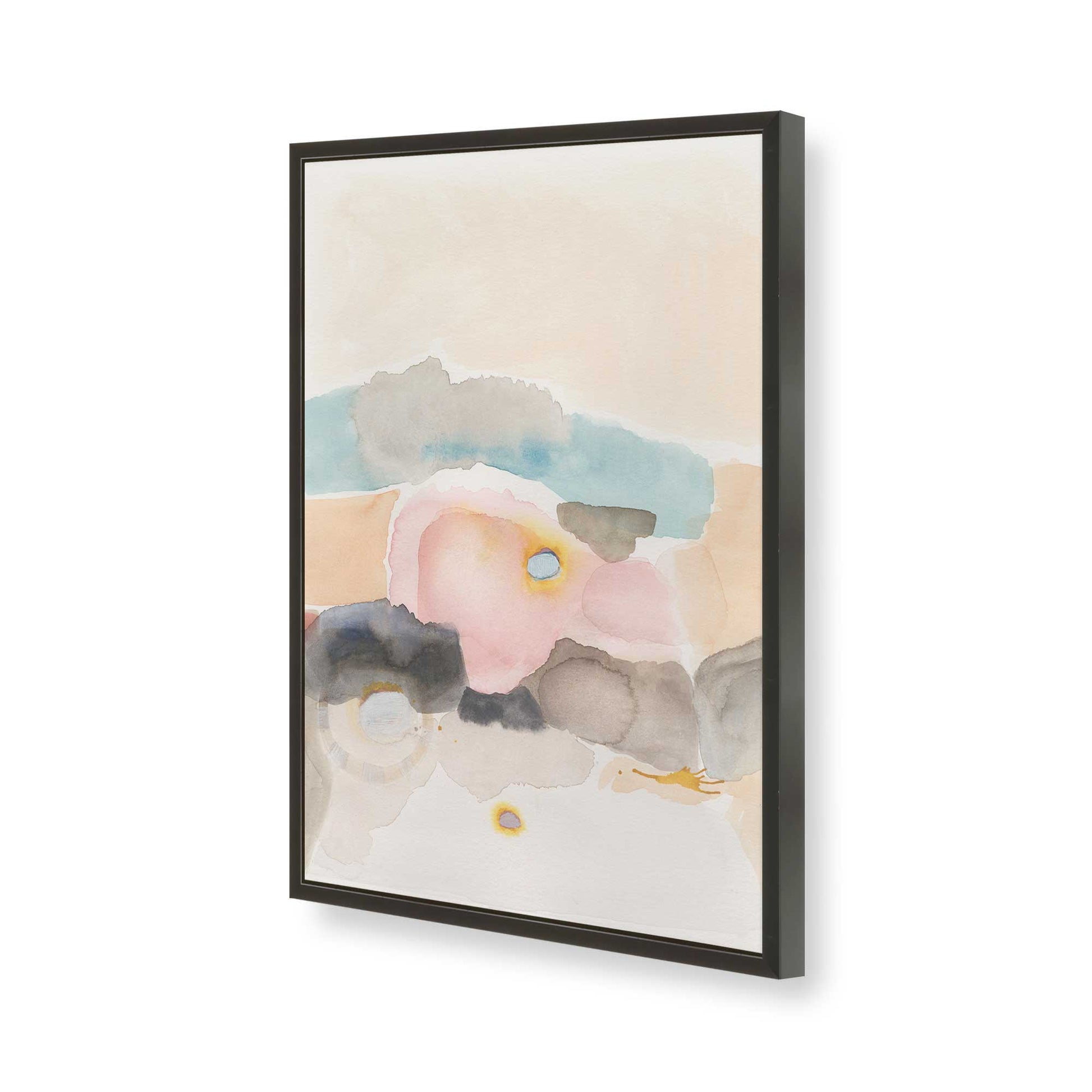 [Color:Satin Black], Picture of art in a Satin Black frame of the corner