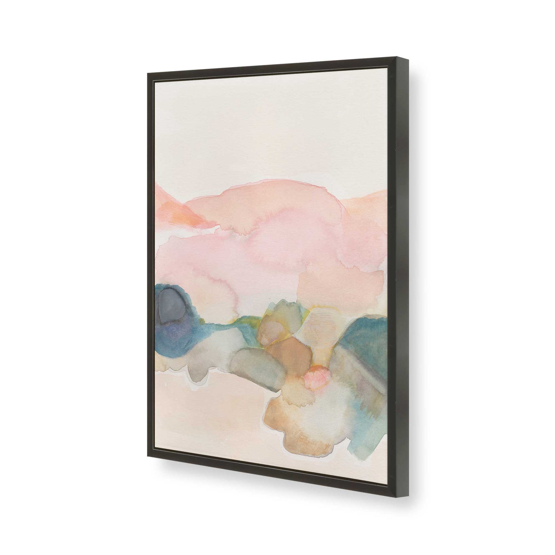 [Color:Satin Black], Picture of art in a Satin Black frame of the corner