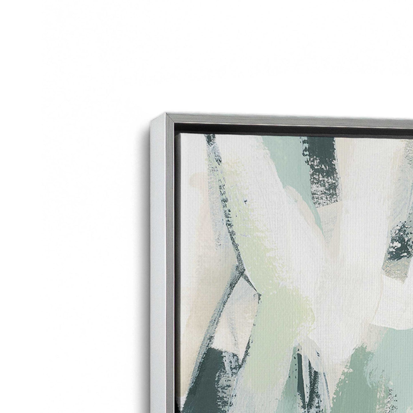 [Color:Polished Chrome], Picture of art in a Polished Chrome frame at an angle