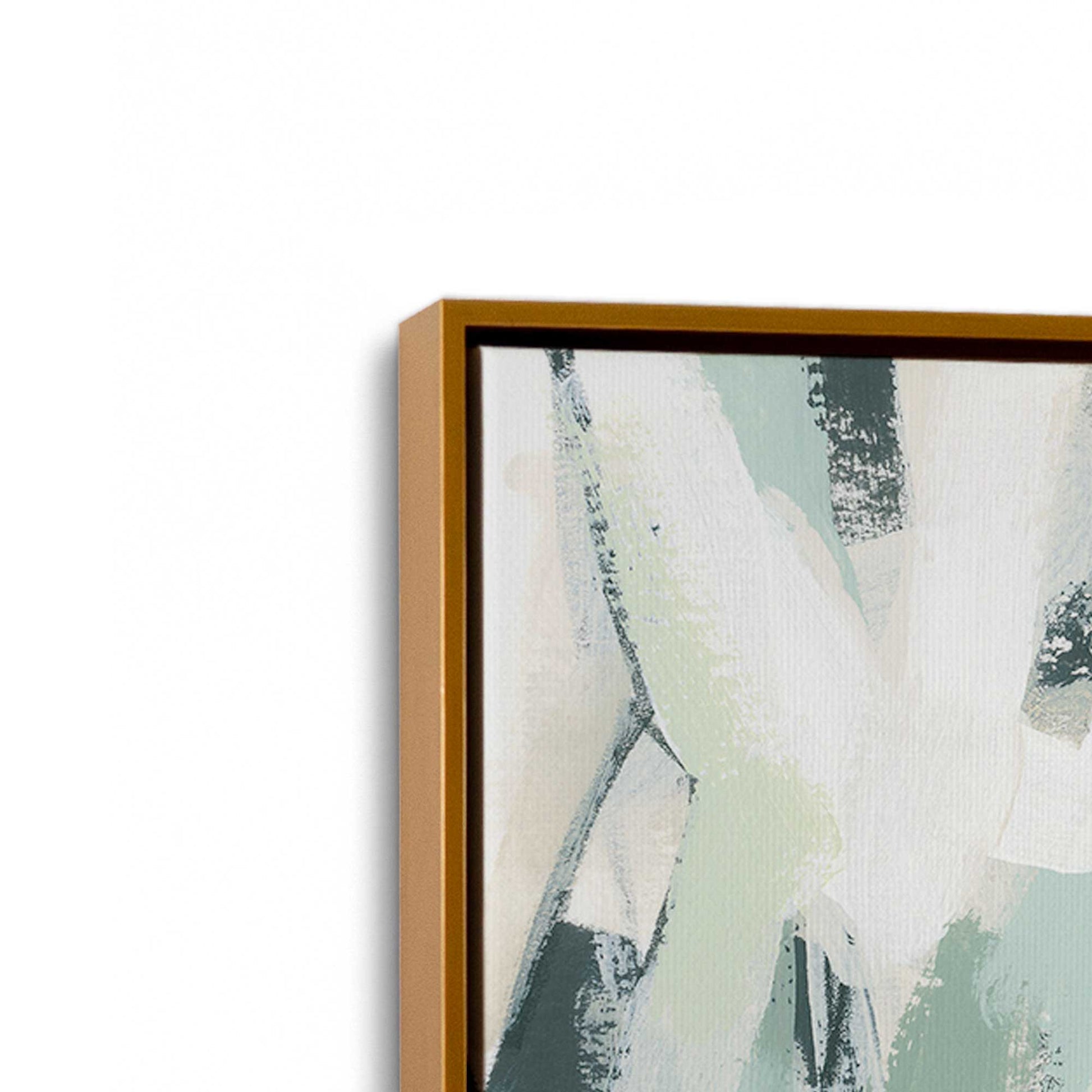 [Color:Polished Gold], Picture of art in a Polished Gold frame at an angle