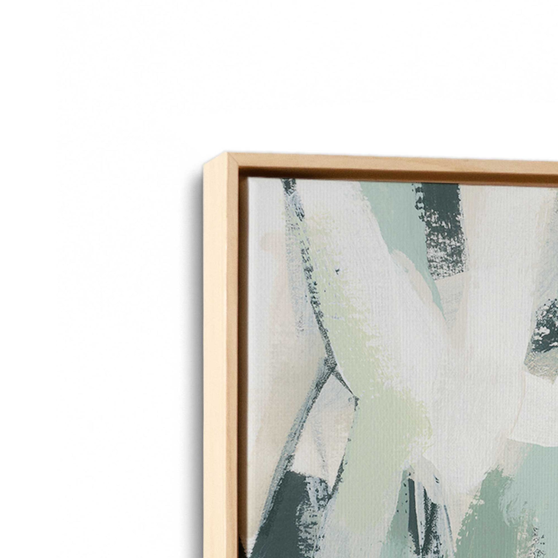 [Color:American Maple], Picture of art in a American Maple frame at an angle