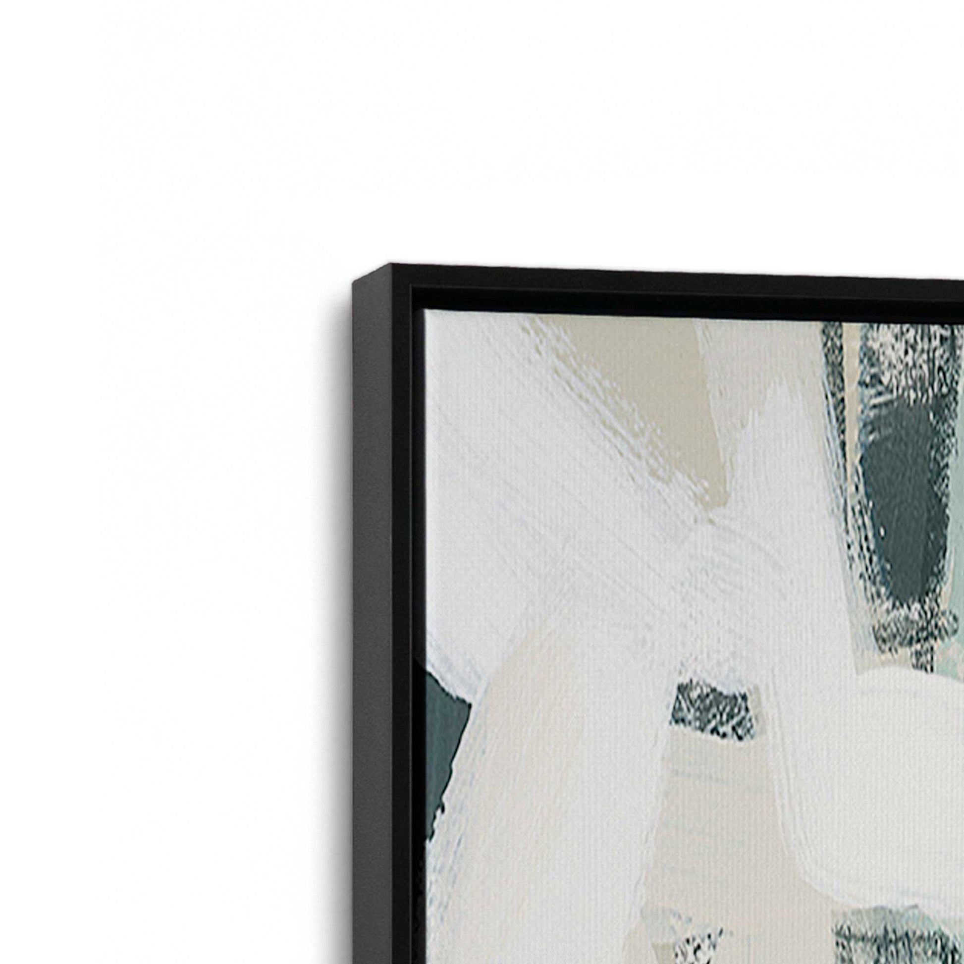 [Color:Satin Black], Picture of art in a Satin Black frame at an angle
