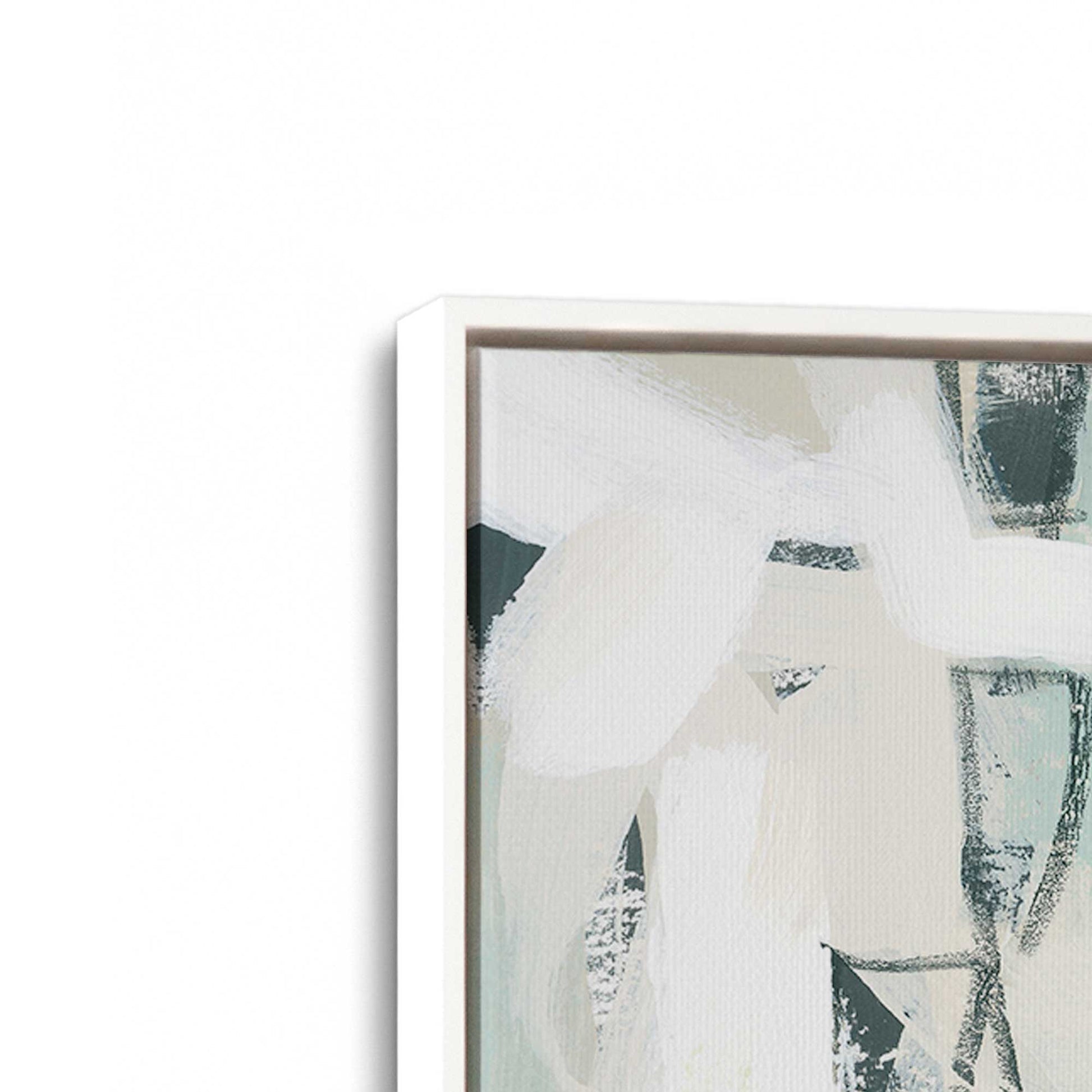 [Color:Opaque White], Picture of art in a White frame at an angle