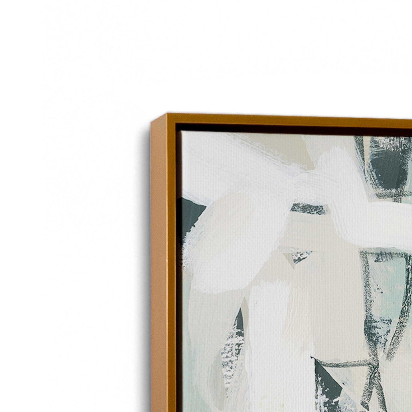 [Color:Polished Gold], Picture of art in a Polished Gold frame at an angle