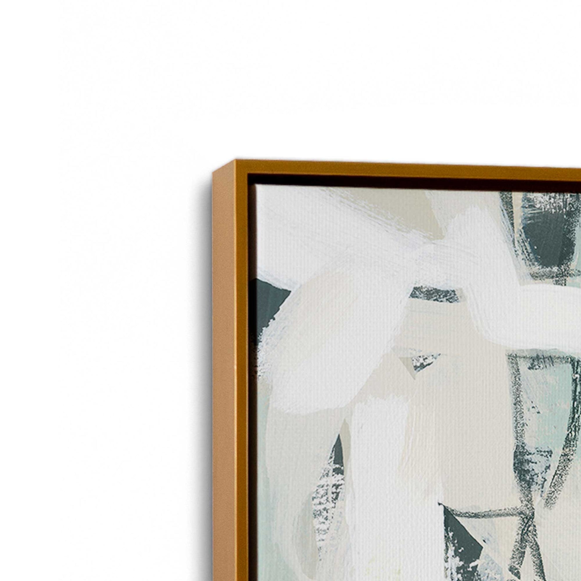 [Color:Polished Gold], Picture of art in a Polished Gold frame at an angle
