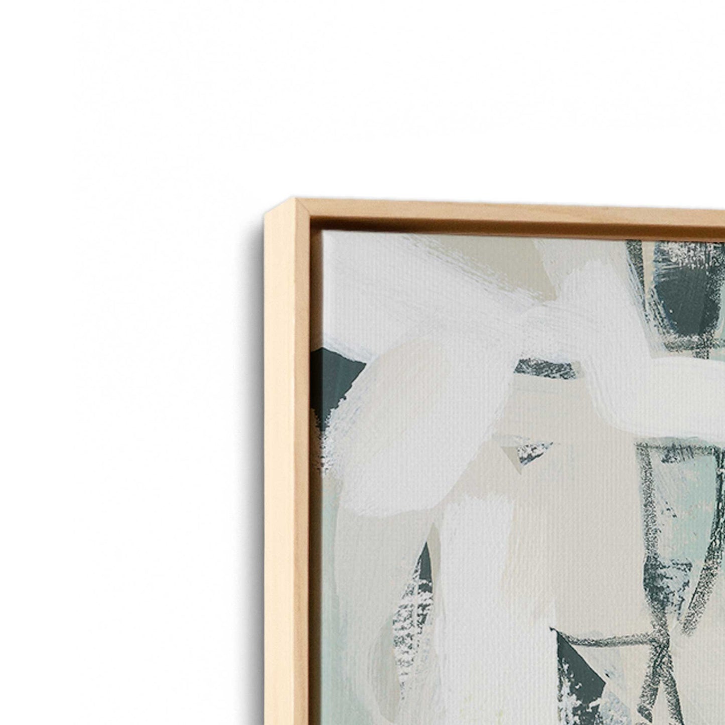[Color:American Maple], Picture of art in a American Maple frame at an angle
