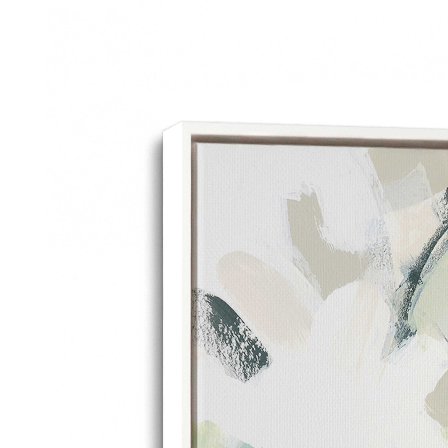 [Color:Opaque White], Picture of art in a White frame at an angle
