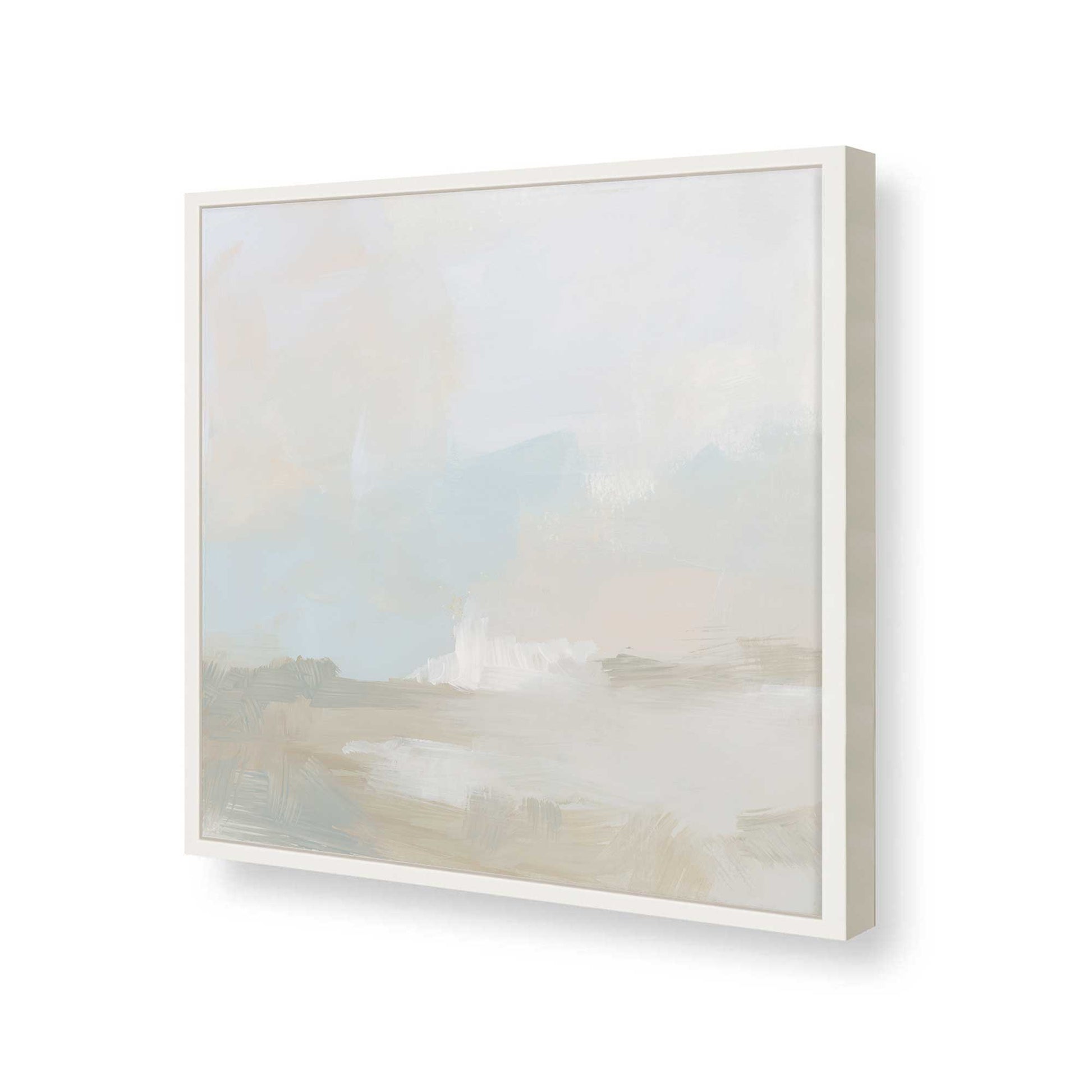 [Color:Opaque White], Picture of art in a Opaque White frame at an angle