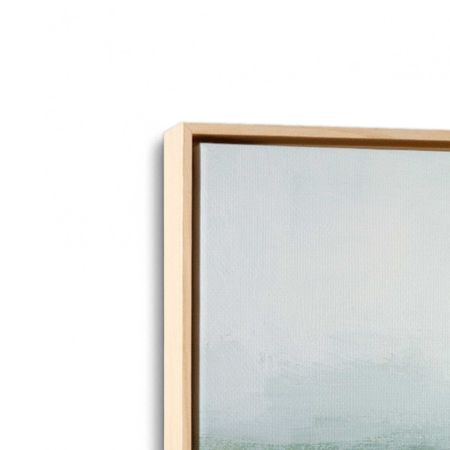 [Color:American Maple], Picture of art in a American Maple frame at an angle