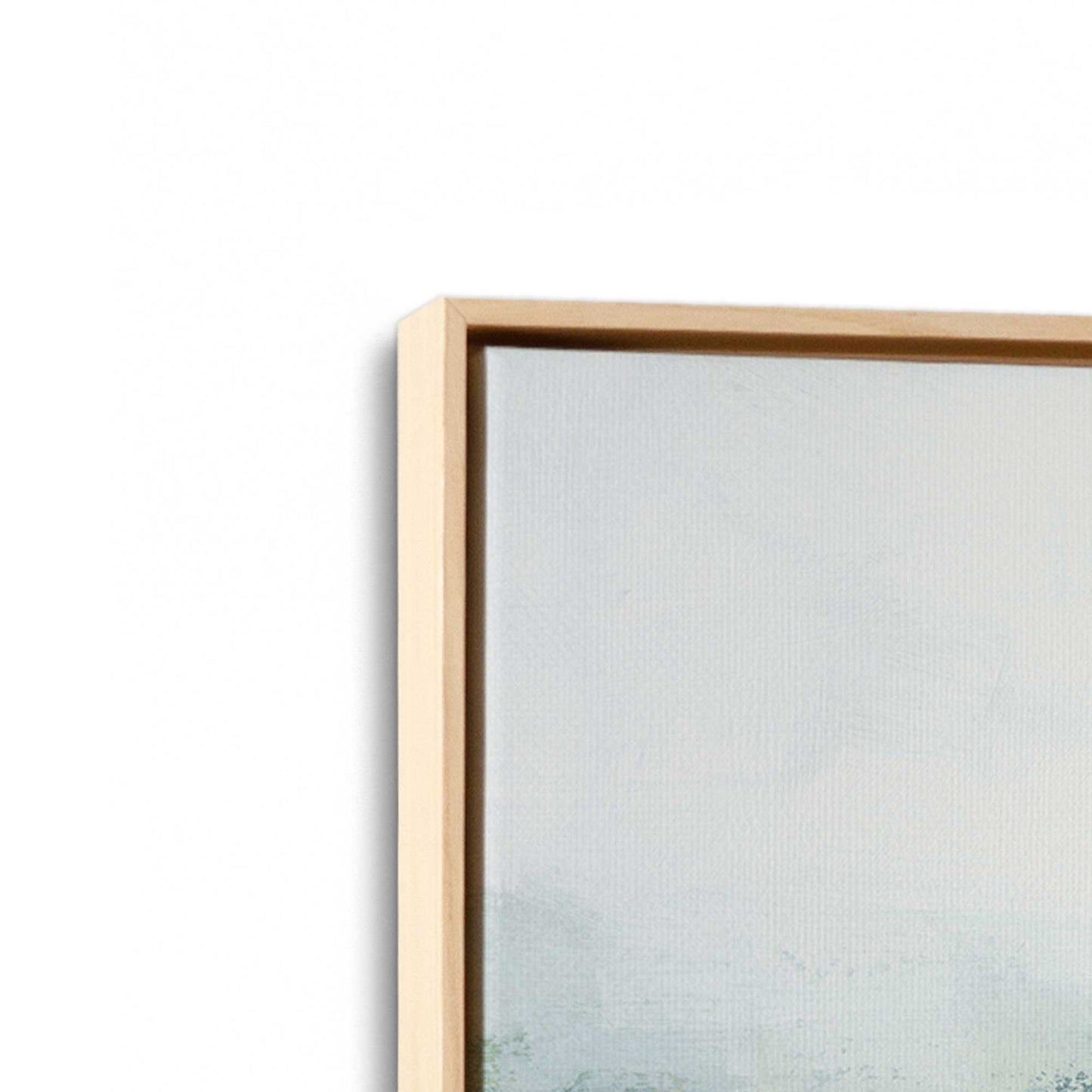 [Color:American Maple], Picture of art in a American Maple frame at an angle