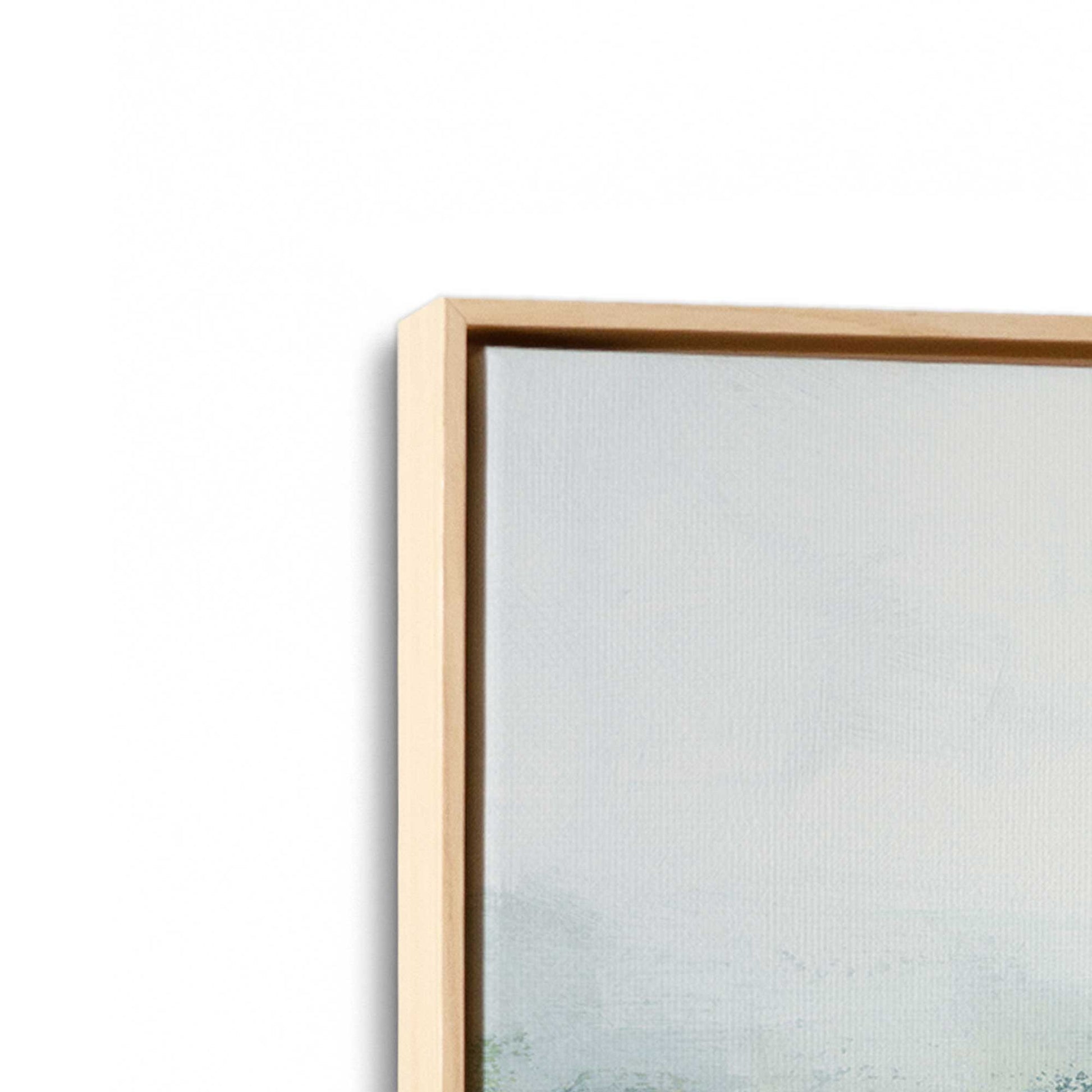 [Color:American Maple], Picture of art in a American Maple frame at an angle