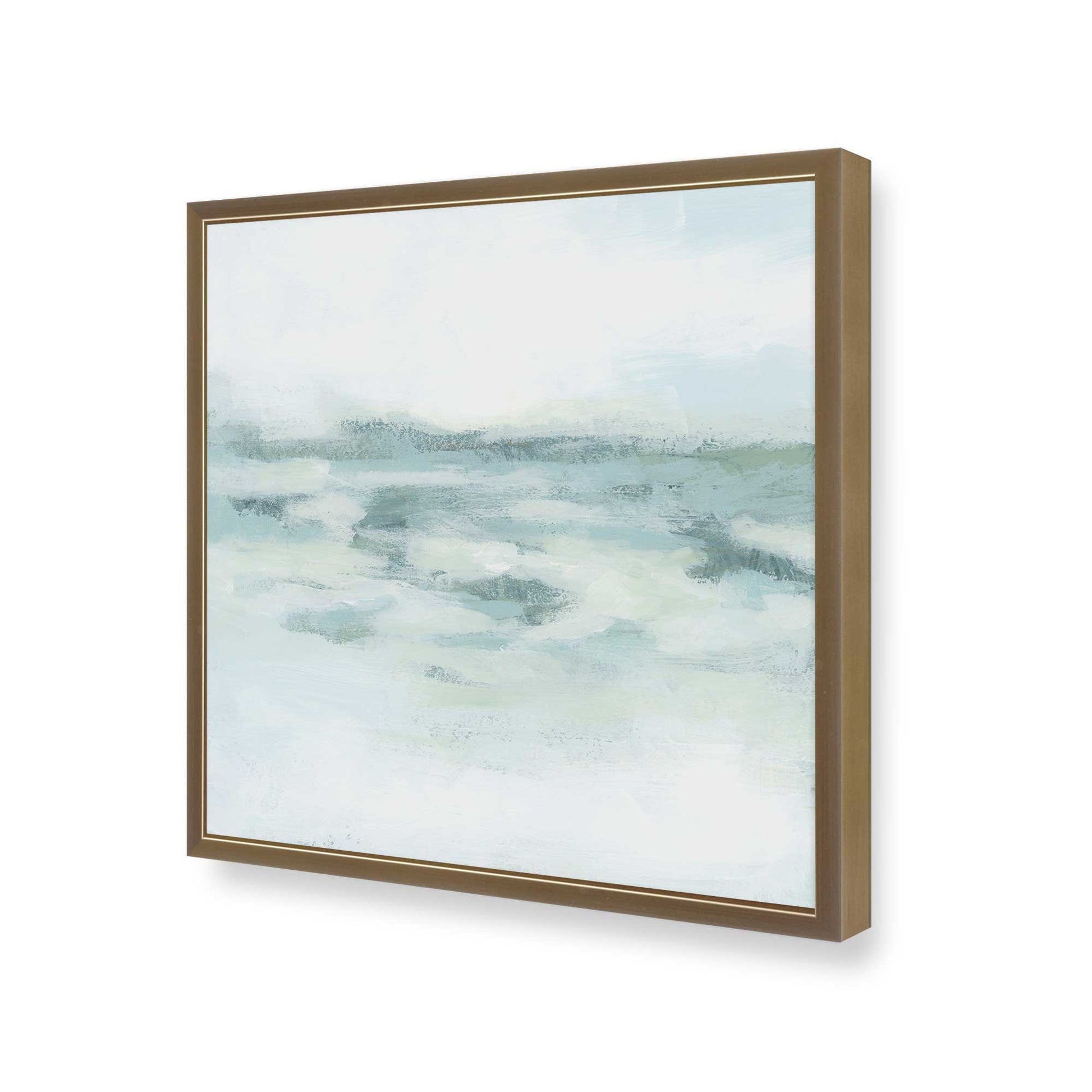 [Color:Brushed Gold], Picture of art in a Brushed Gold frame at an angle
