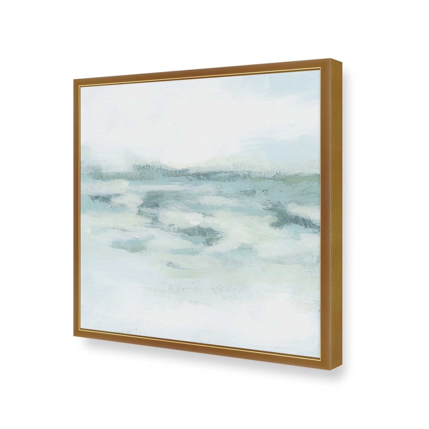 [Color:Polished Gold], Picture of art in a Polished Gold frame at an angle