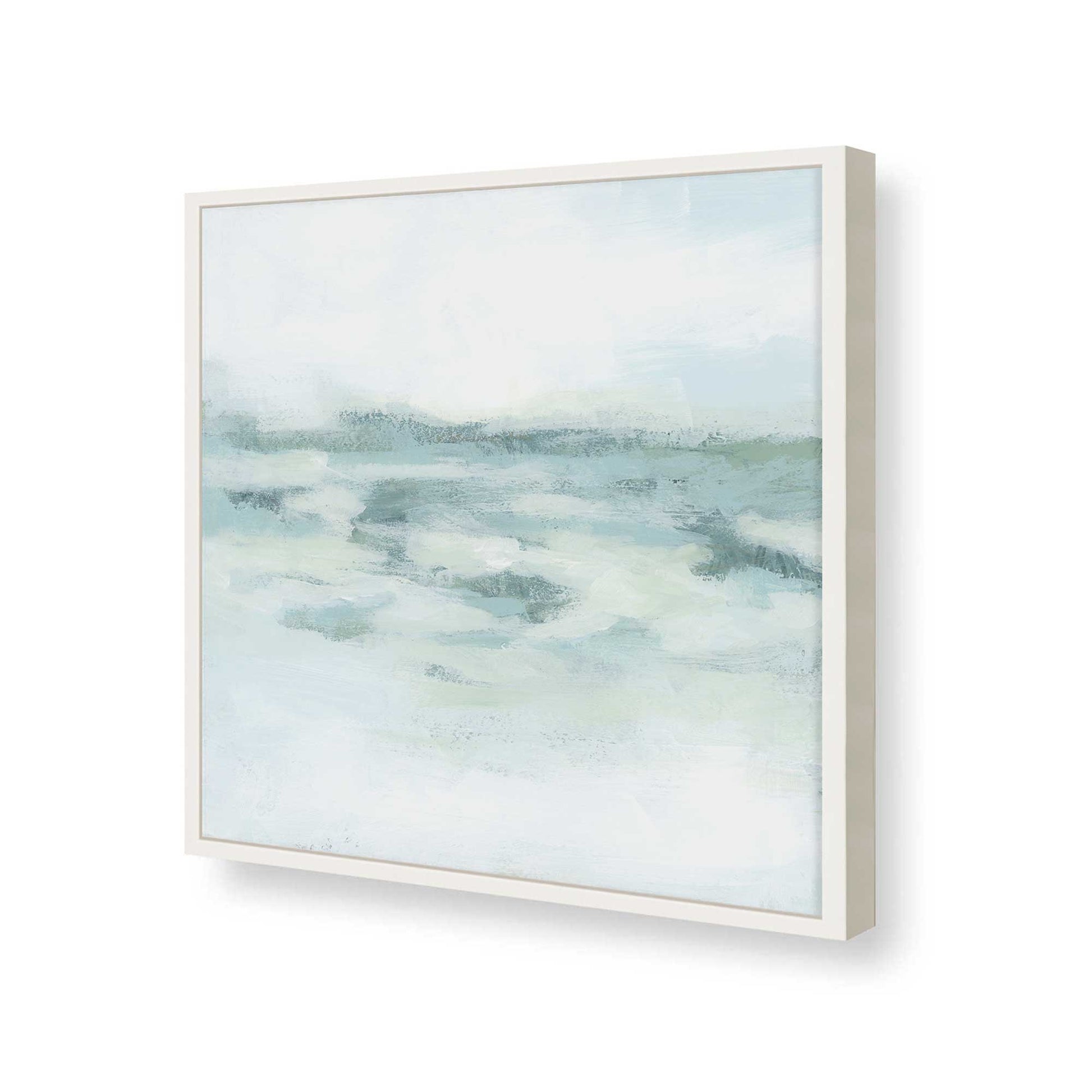 [Color:Opaque White], Picture of art in a Opaque White frame at an angle