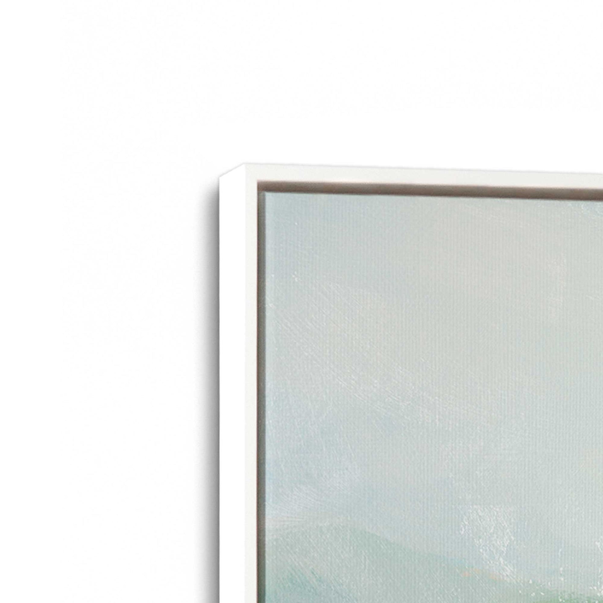 [Color:Opaque White], Picture of art in a White frame at an angle
