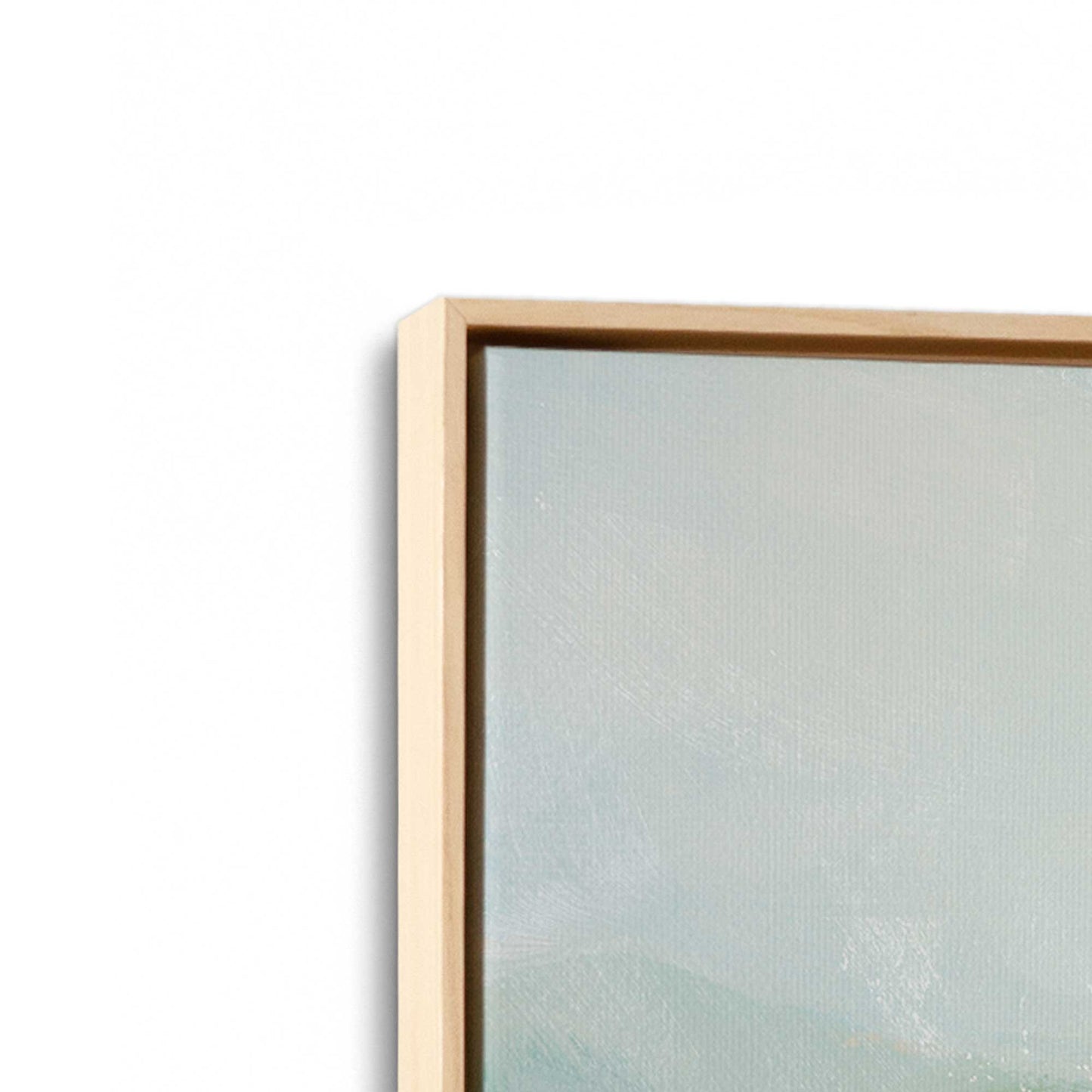 [Color:American Maple], Picture of art in a American Maple frame at an angle