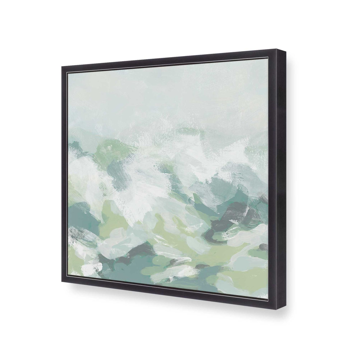 [Color:Weathered Zinc], Picture of art in a Weathered Zinc frame at an angle