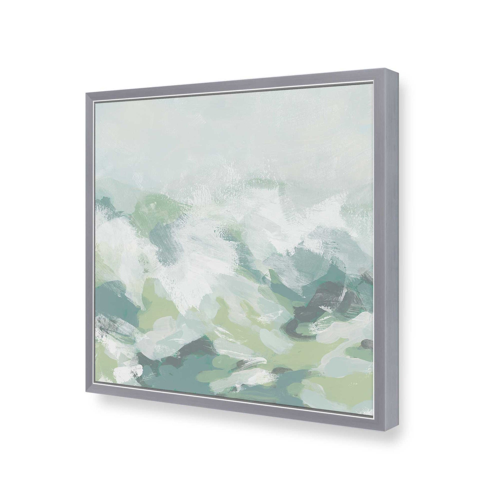 [Color:Polished Chrome], Picture of art in a Polished Chrome frame at an angle