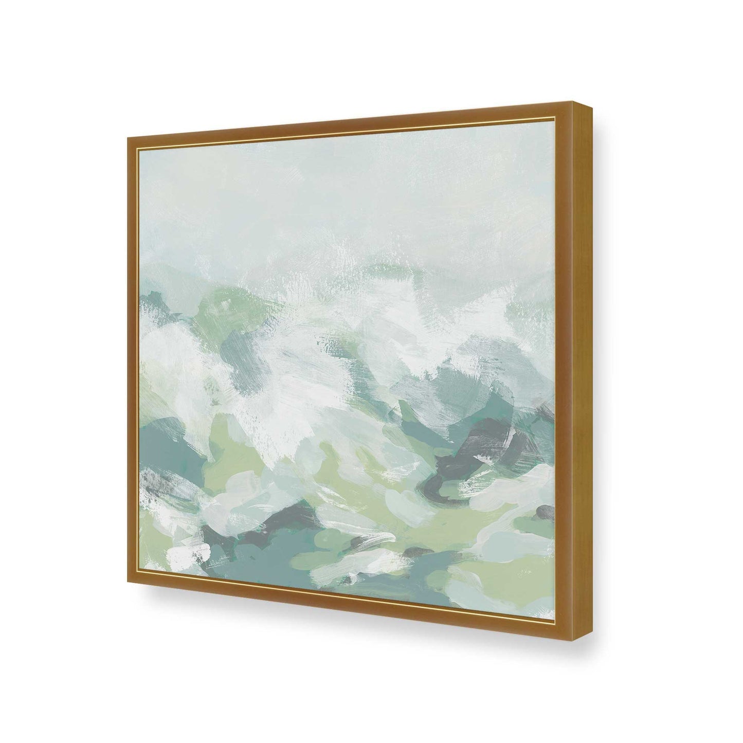 [Color:Polished Gold], Picture of art in a Polished Gold frame at an angle