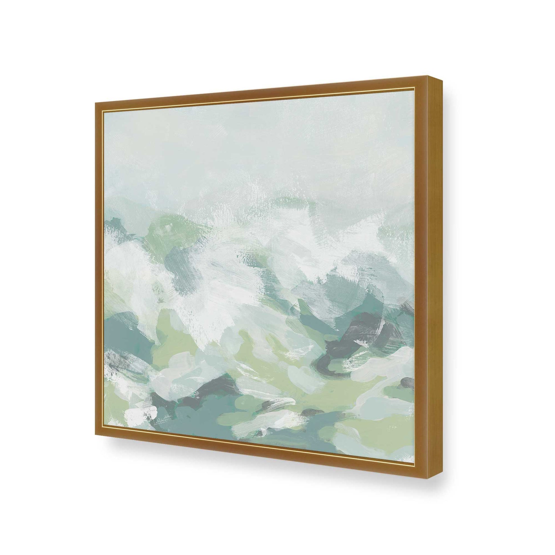 [Color:Polished Gold], Picture of art in a Polished Gold frame at an angle